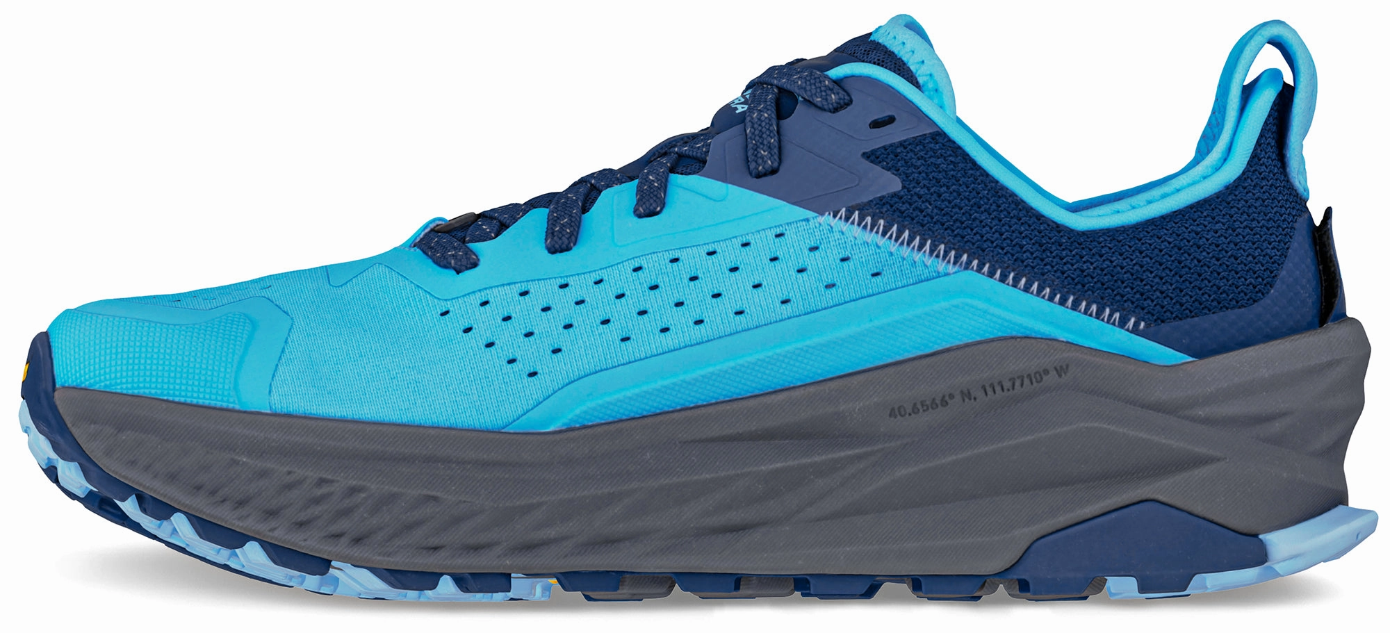 Sustainable, Stylish Yet Functional, Drawstring Closure Altra Olympus 6 Mens Trail Running Shoes - Blue