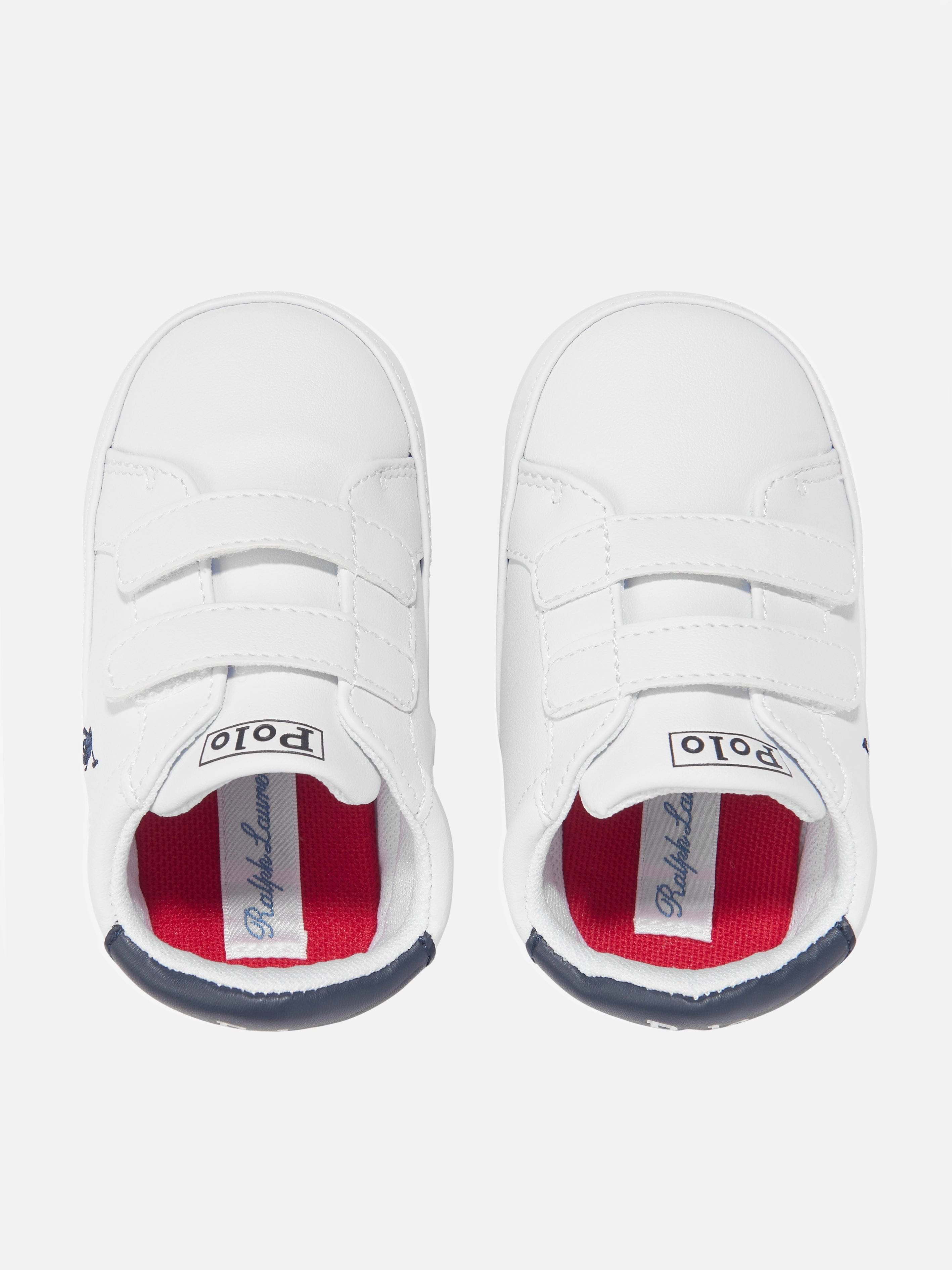 Sleek & Affordable, Woven, Made For Comfort Ralph Lauren Baby Boys Heritage Court II Trainers in White