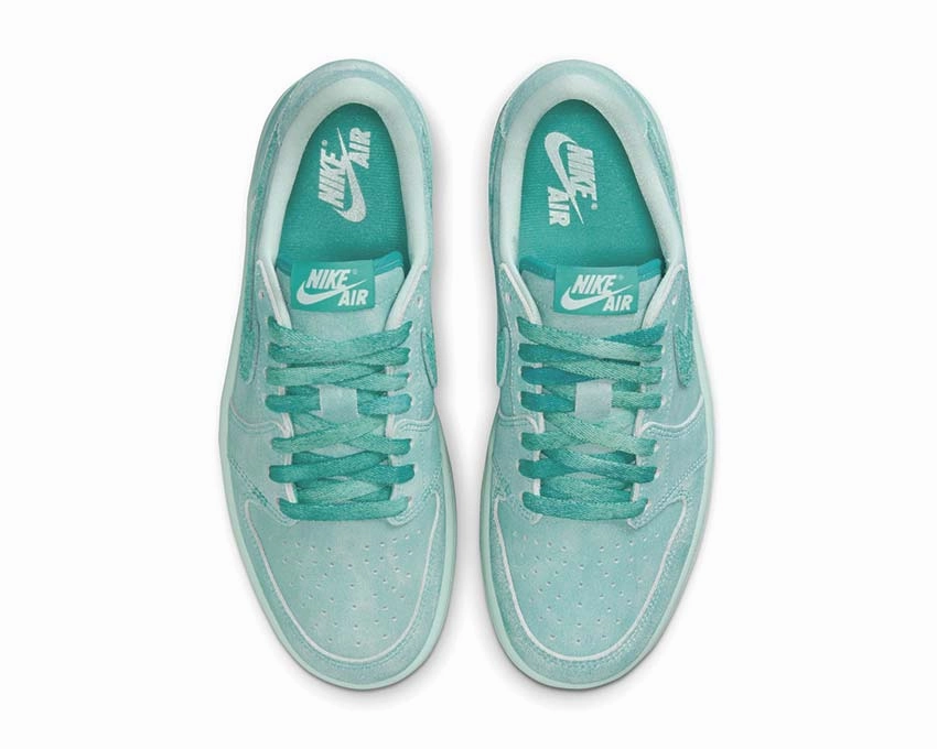 Air Jordan 1 Retro Low OG W "Washed Teal" Textile, Interior Pocket