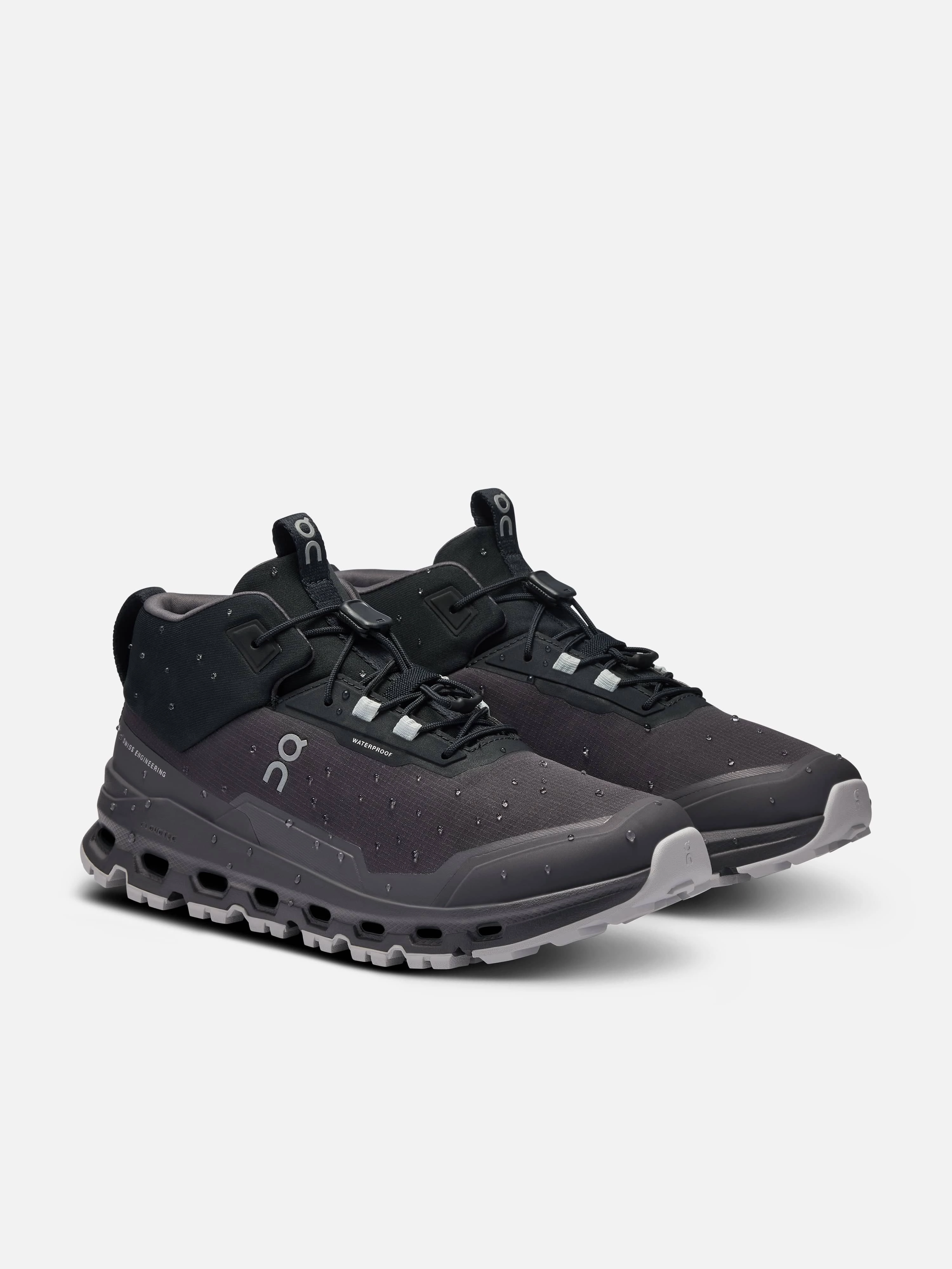 On Running Kids Cloudhero Mid Waterproof Trainers in Black Boho, Looks That Wow, Get More For Less