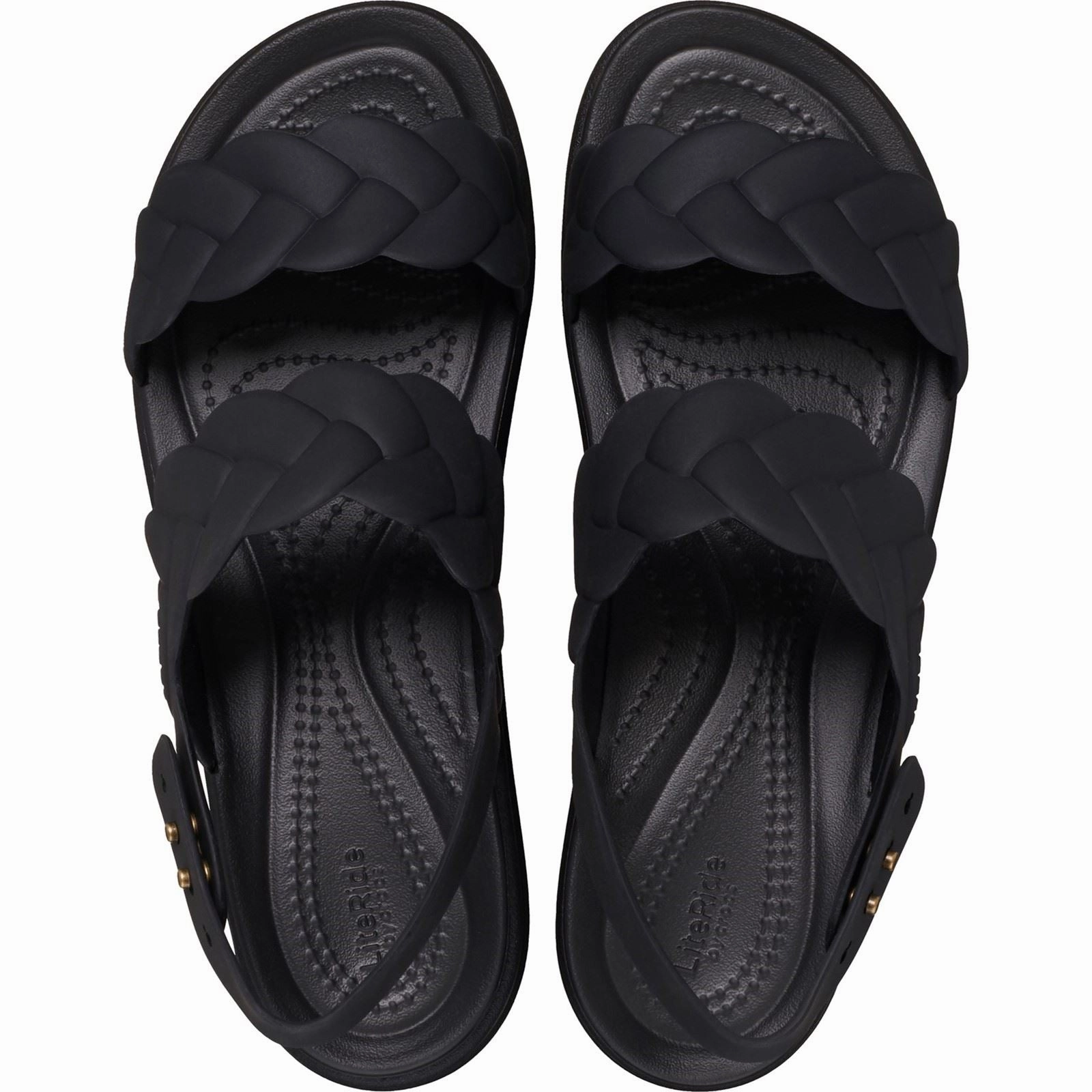 Your Go-To Gear Women's Crocs 209977 Brooklyn Low Wedge Woven Sandals