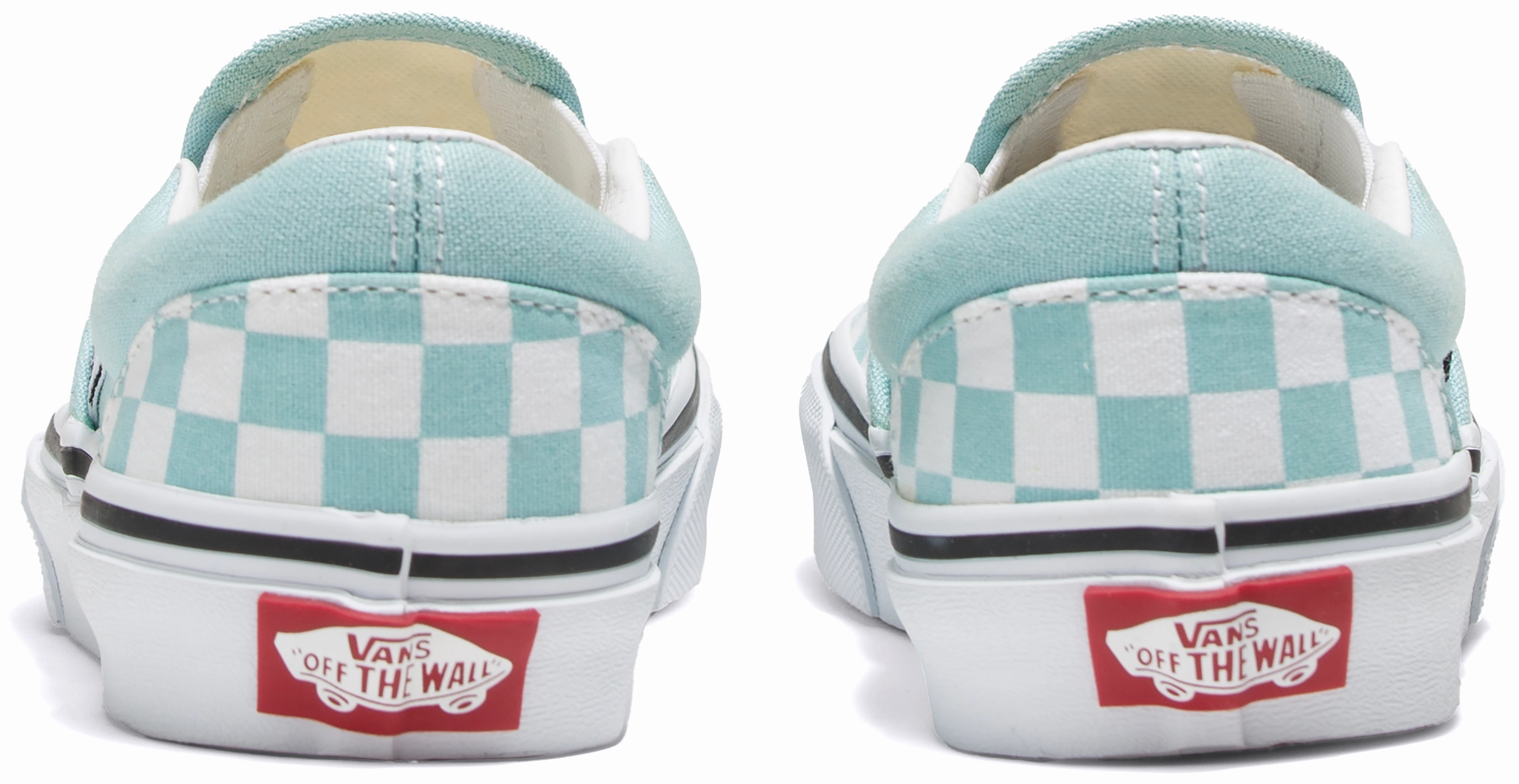 Your Go-To Gear, Sleek & Modern Vans Kids Classic Slip-On Checkerboard Canal Blue