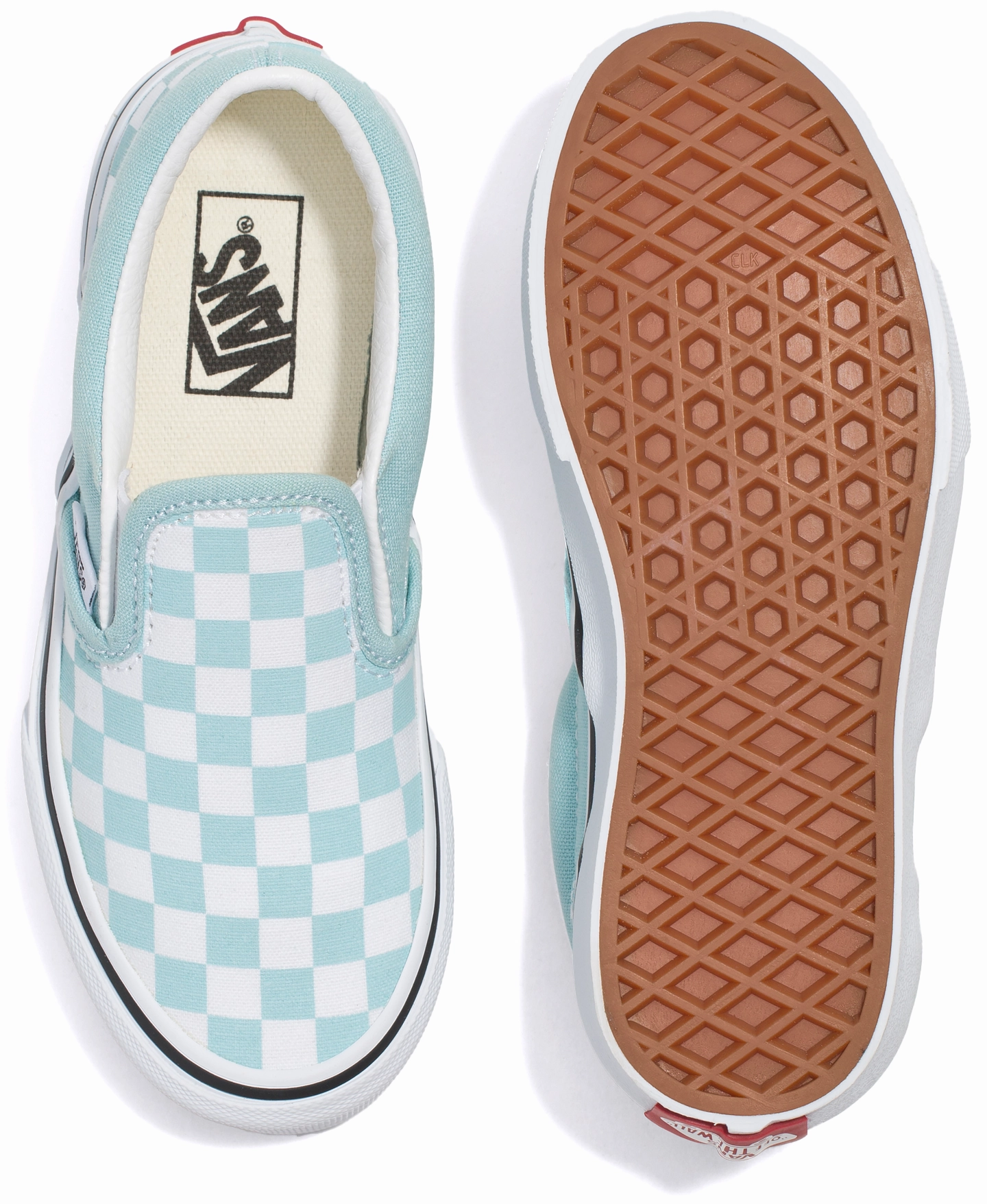 Vans Kids Classic Slip-On Checkerboard Canal Blue Your Ideal Choice, Breathable Build, Smart & Affordable
