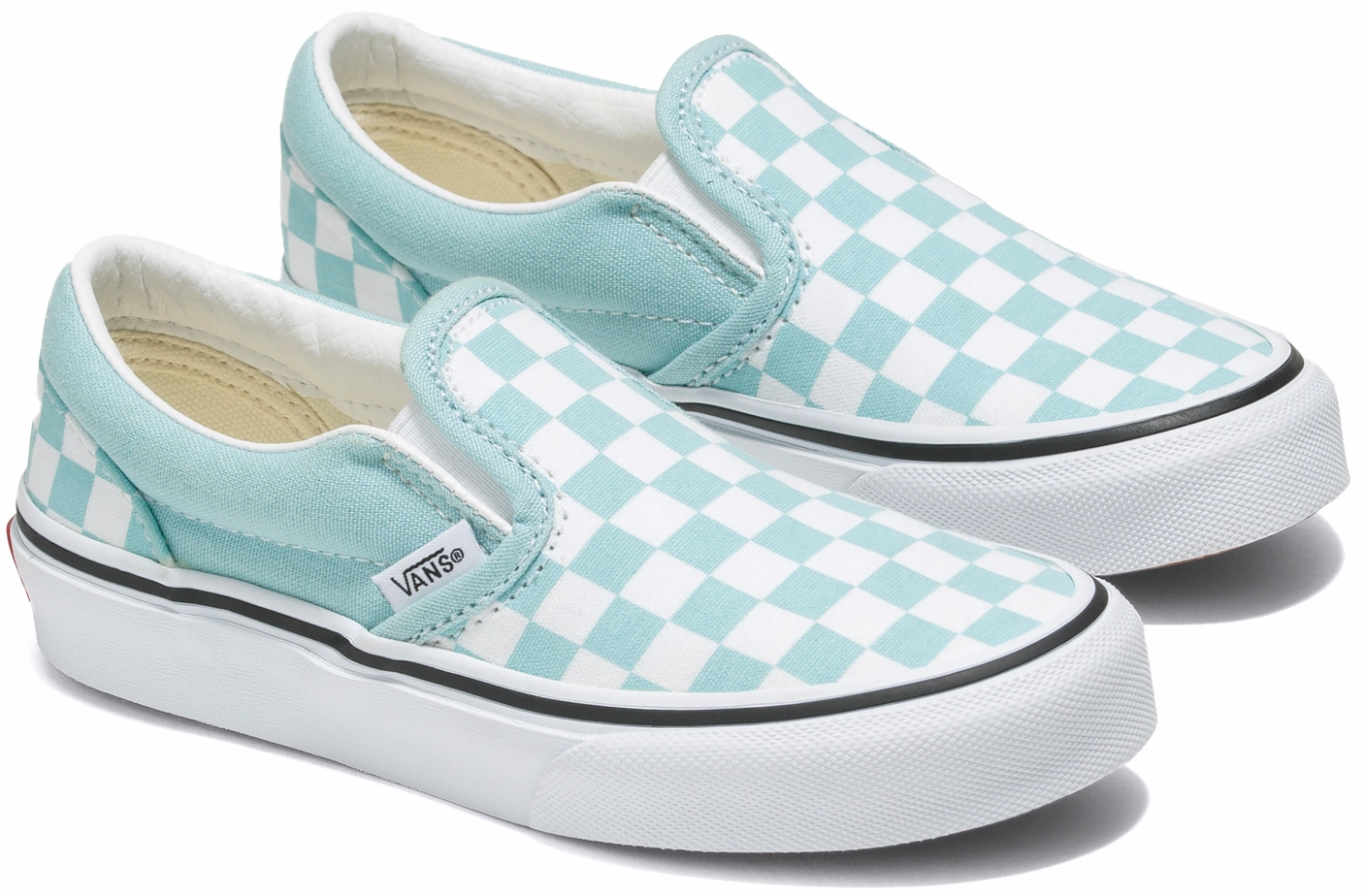 Compact, Save More Today Vans Kids Classic Slip-On Checkerboard Canal Blue