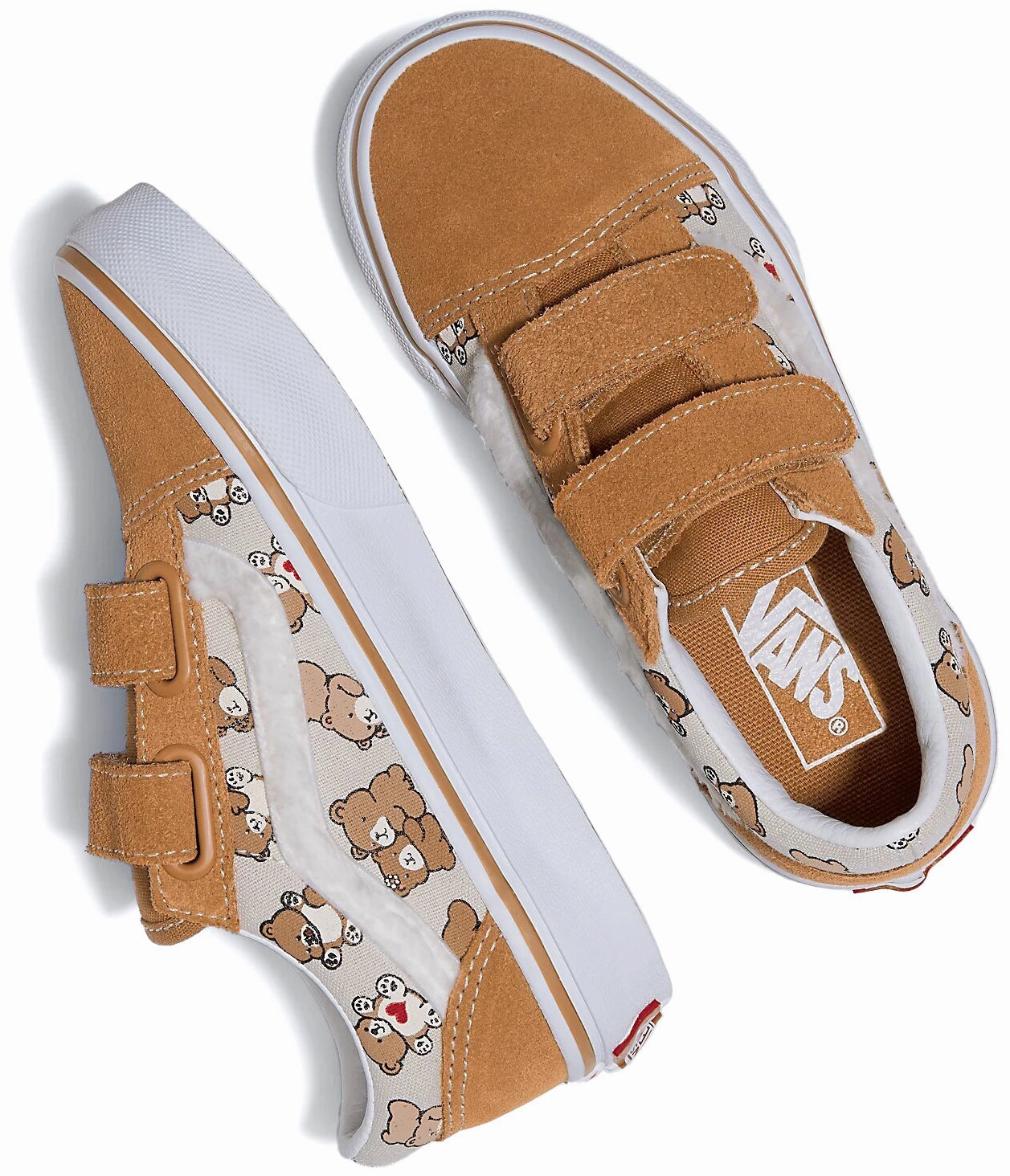 Effortless Elegance Vans Kids Old Skool V Bear Hugs Brown/Multi Nylon Backpack For School