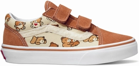 Business Exclusive Discount Vans Kids Old Skool V Bear Hugs Brown/Multi Plus size offer