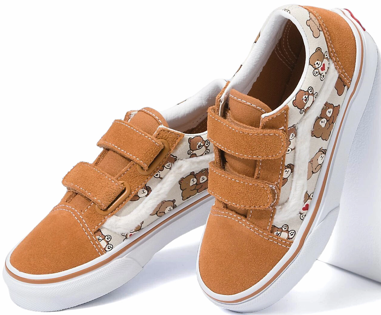 Your Ideal Choice Vans Kids Old Skool V Bear Hugs Brown/Multi