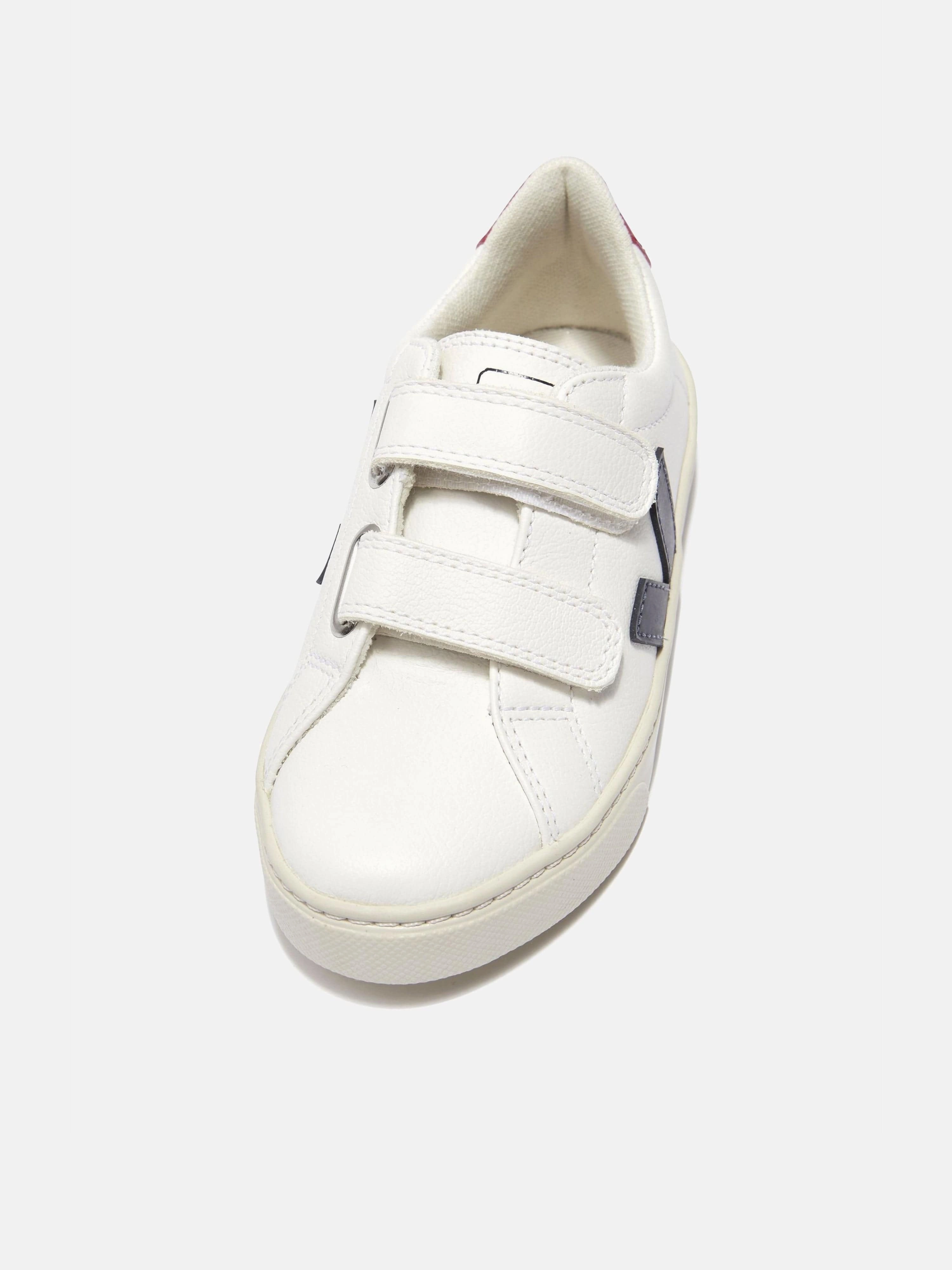 Premium Travel Backpack Veja Kids ChromeFree Leather Esplar Trainers in White