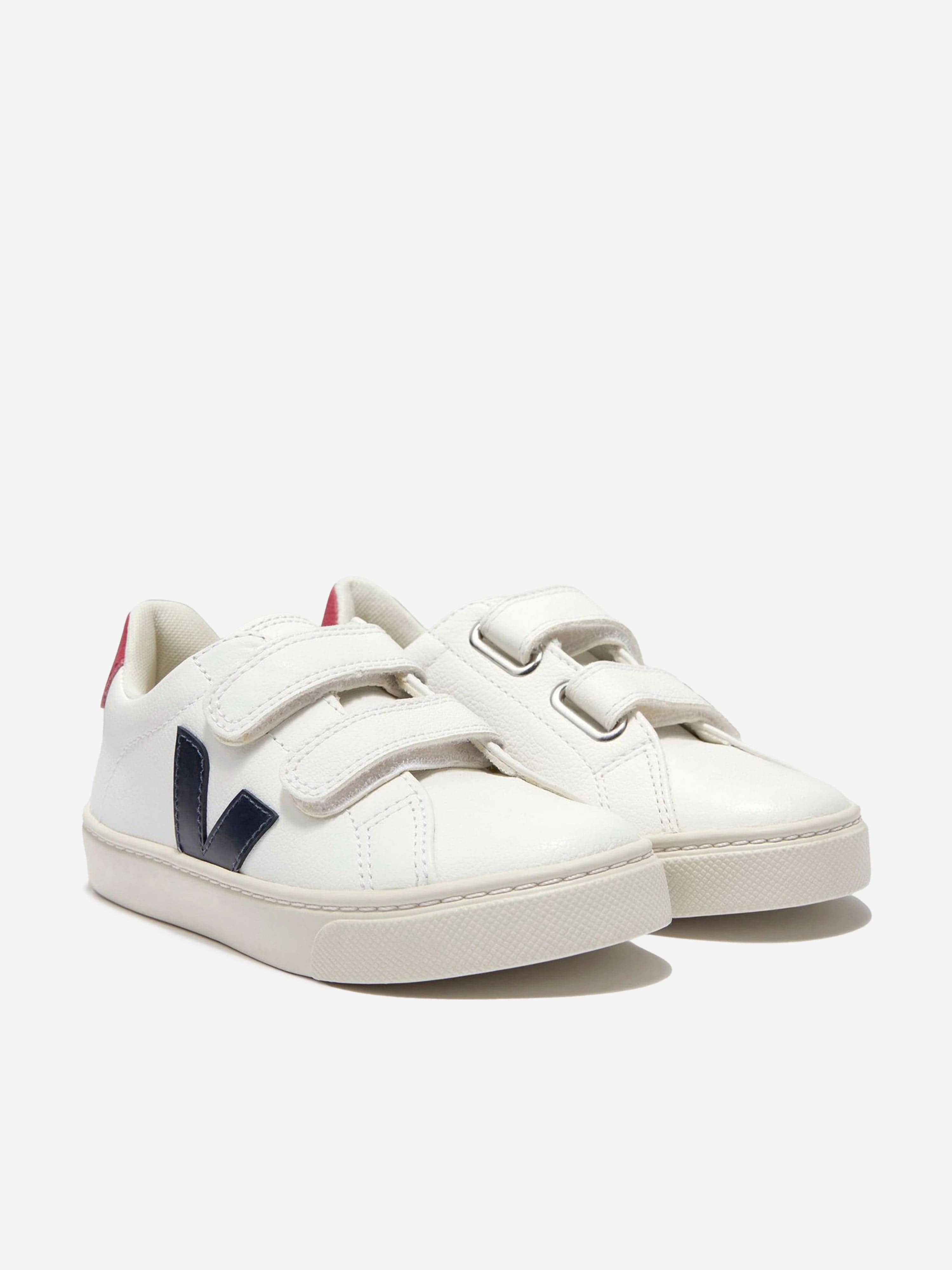 Click For Details Veja Kids ChromeFree Leather Esplar Trainers in White