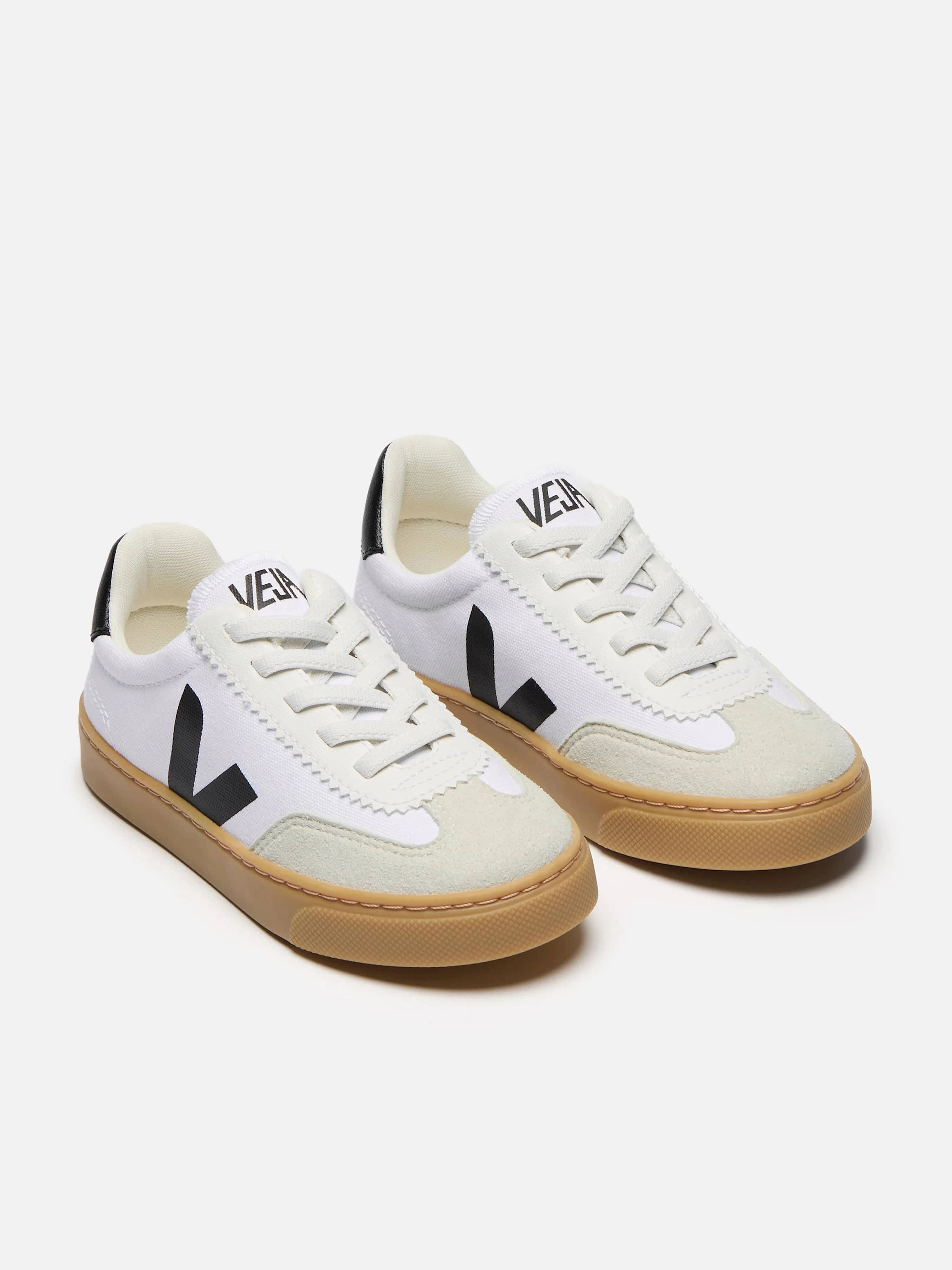 Perfect At Home Veja Kids Canvas Small Volley Trainers in White Made For Comfort