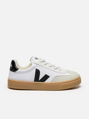 Exclusive price Veja Kids Canvas Small Volley Trainers in White High-spender discount Inspired By Nature, No-Fuss Design