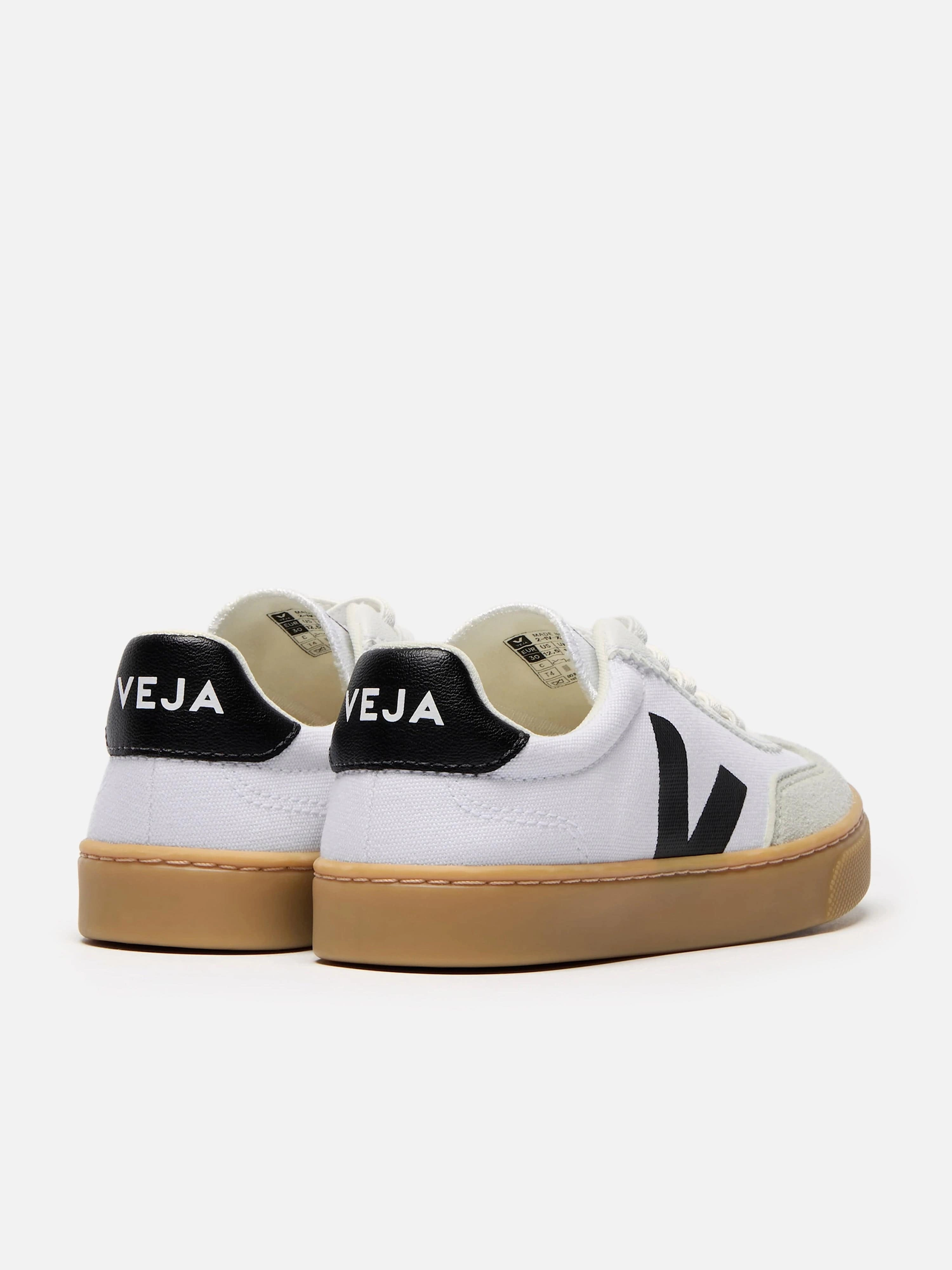 Handbag With Multiple Pockets Veja Kids Canvas Small Volley Trainers in White