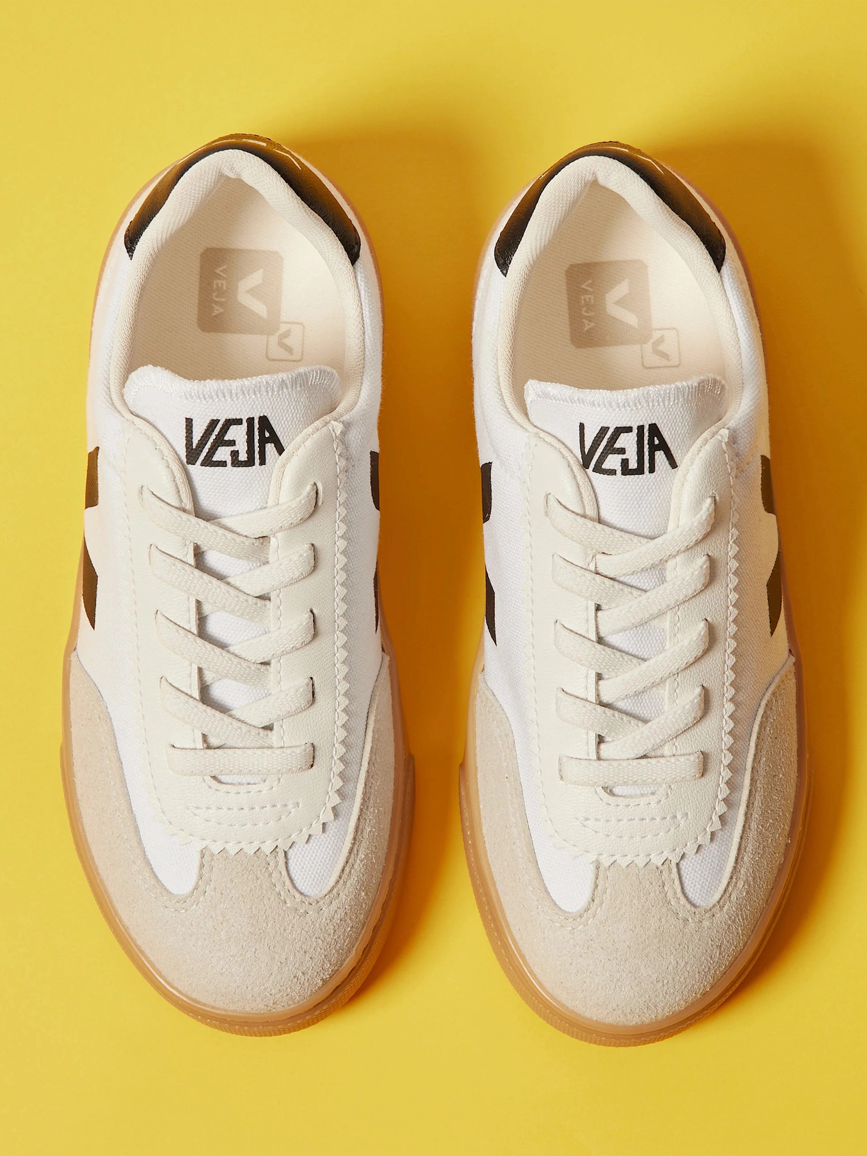 Veja Kids Canvas Small Volley Trainers in White On-The-Go Friendly, Jute, Shop, Save, Smile