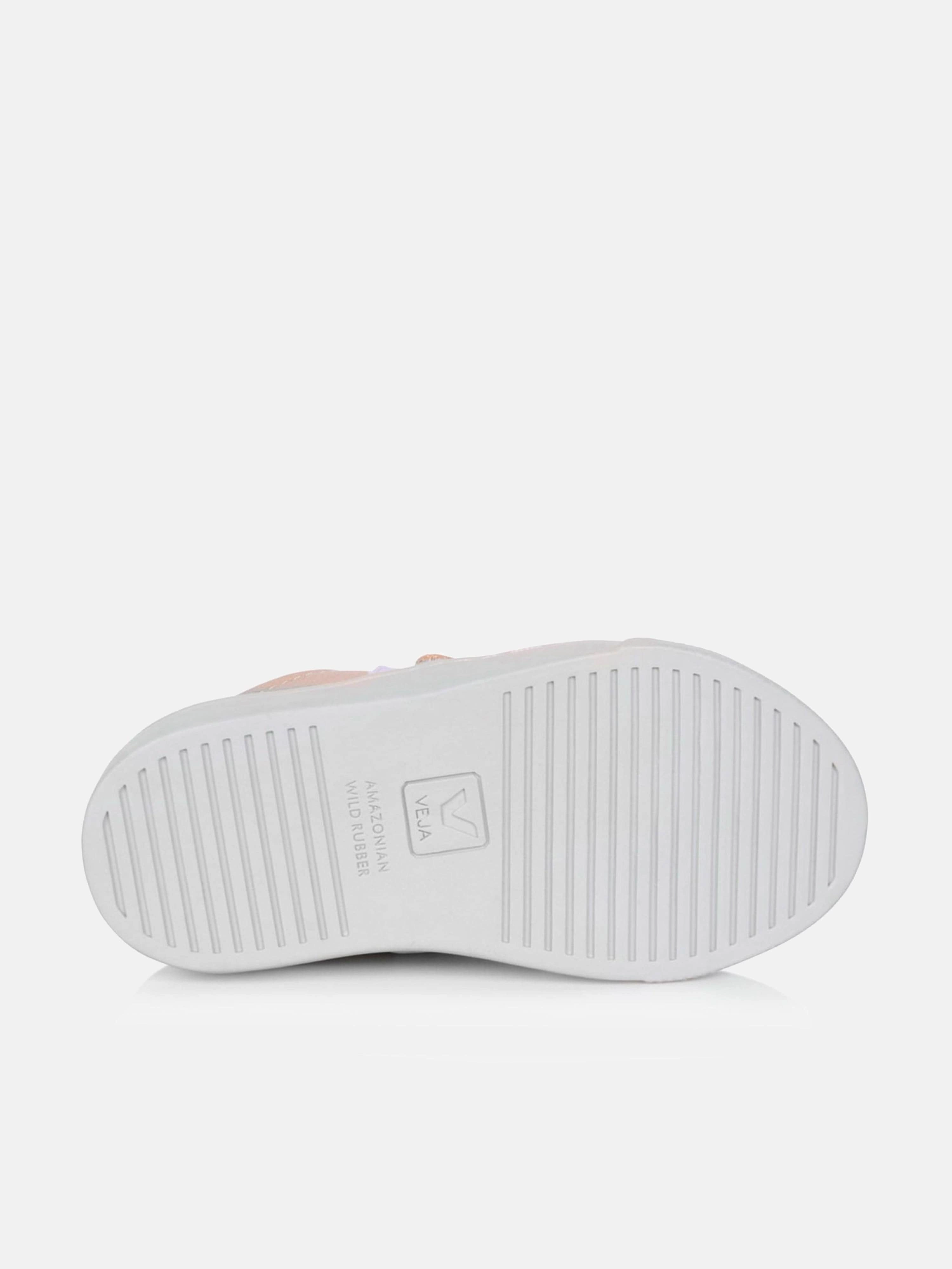 Veja Girls Small Esplar Velcro Trainers in Gold Affordable Luxury, Branded Crossbody Bag For Travel