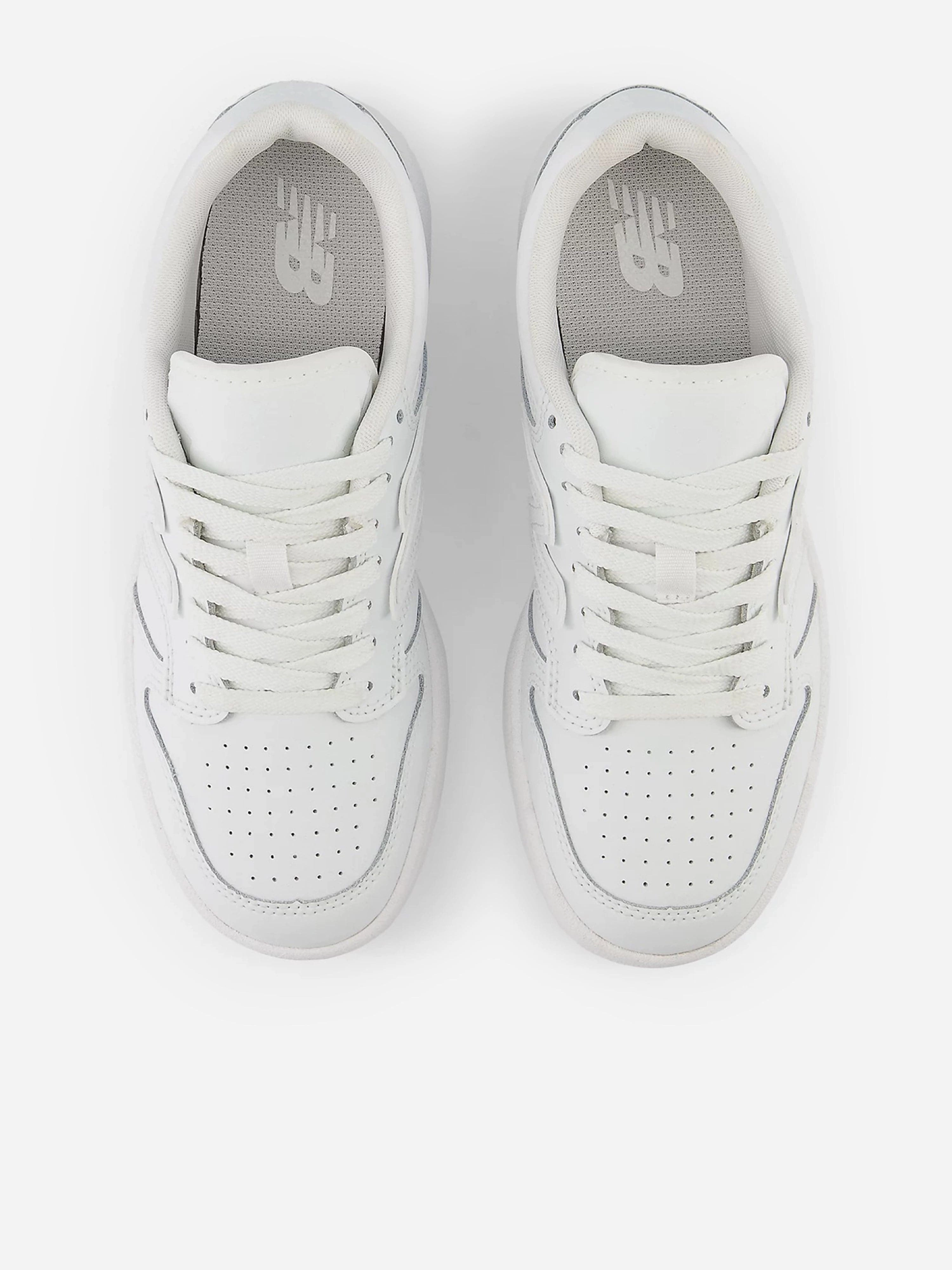 Embossed Leather New Balance Boys 480 Trainers in White