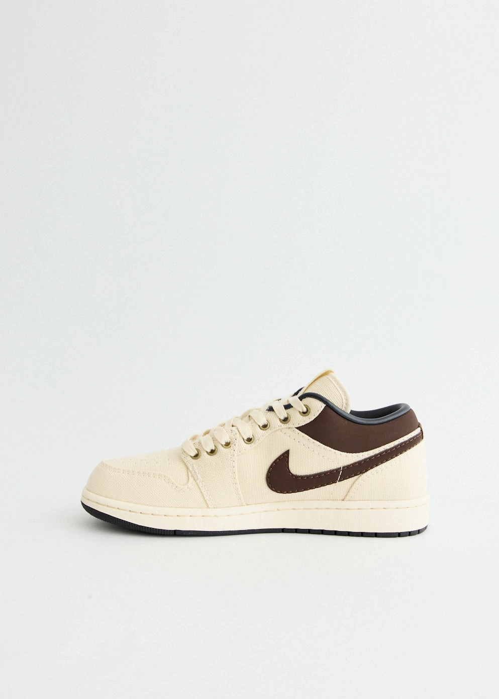 Metallic, Trendy And Practical, Metallic Leather Air Jordan 1 Low Premium 'Pale Ivory' Sneakers