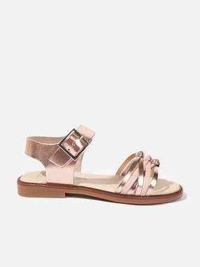 Clutch With Magnetic Snap Closure Express delivery discount Andanines Girls Sandals in Pink Imported Authentic
