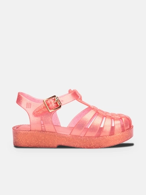 Satchel Bag With Detachable Strap Extra value Girls Possession Shiny Sandals in Pink Authenticity Traceability