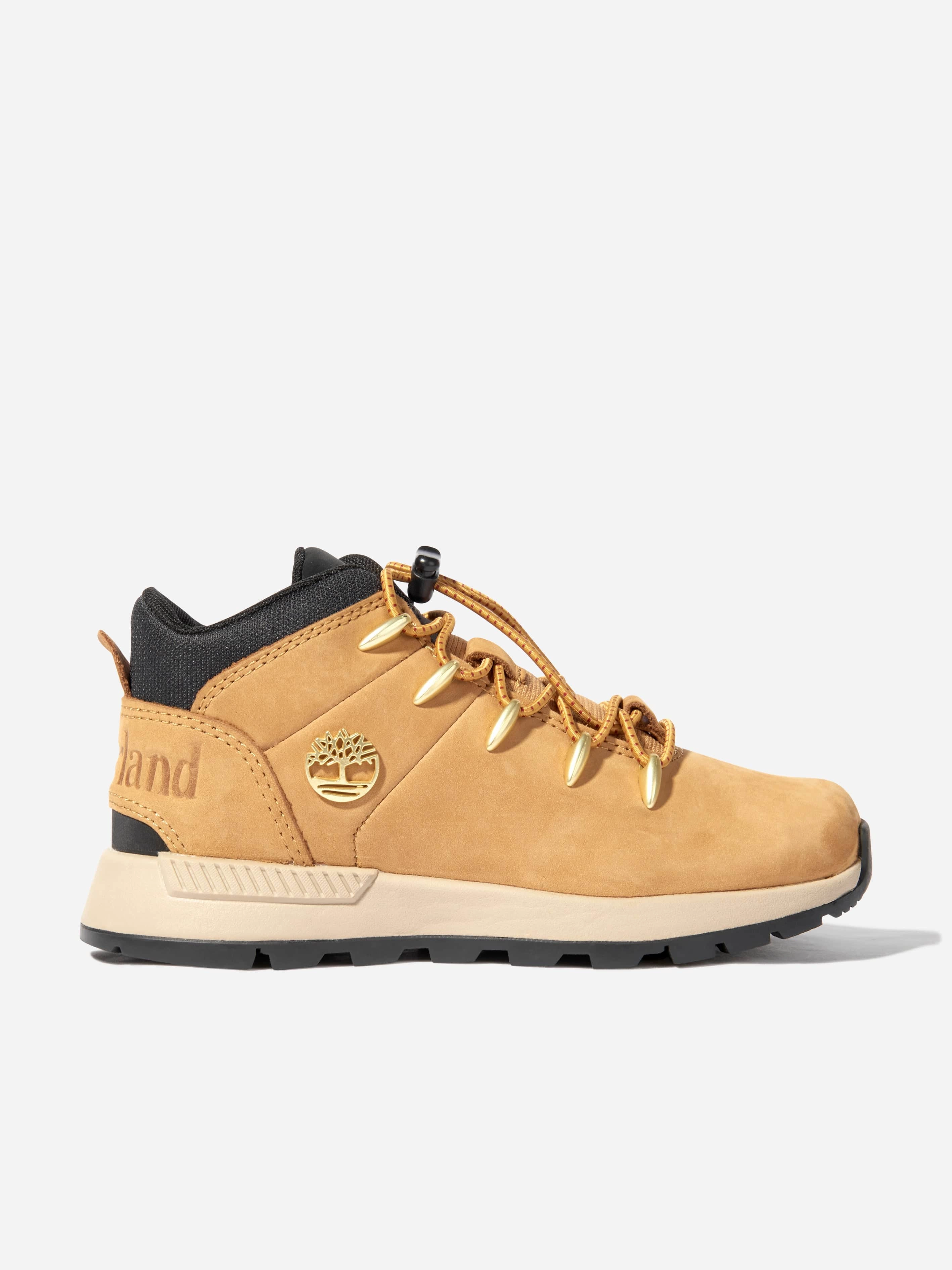 Sporty Timberland Kids Sprint Trekker Mid Lace Up Trainers in Beige Budget-Friendly Option Reinforced Base