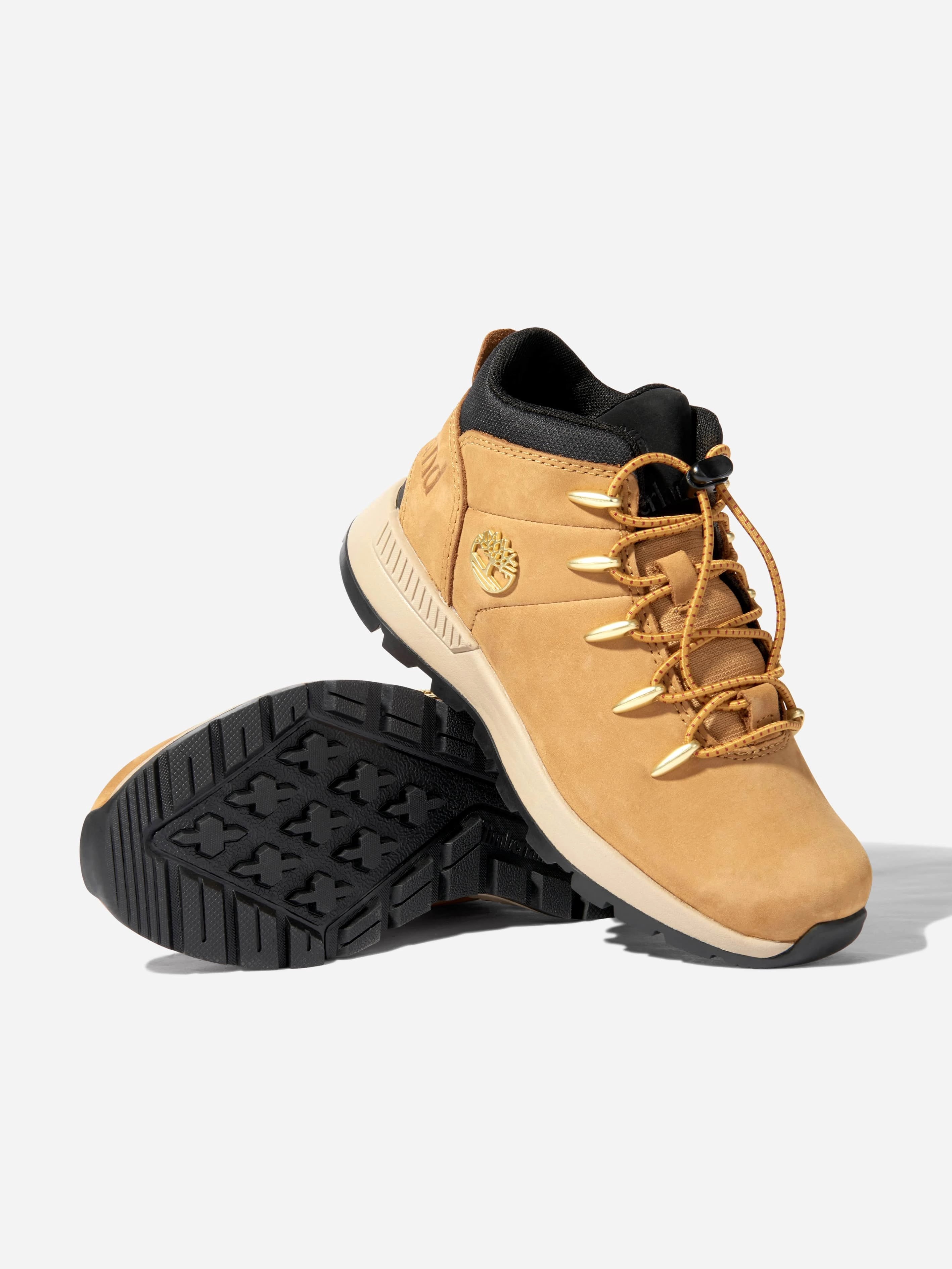 Handcrafted, Expandable, One Click Away Timberland Kids Sprint Trekker Mid Lace Up Trainers in Beige