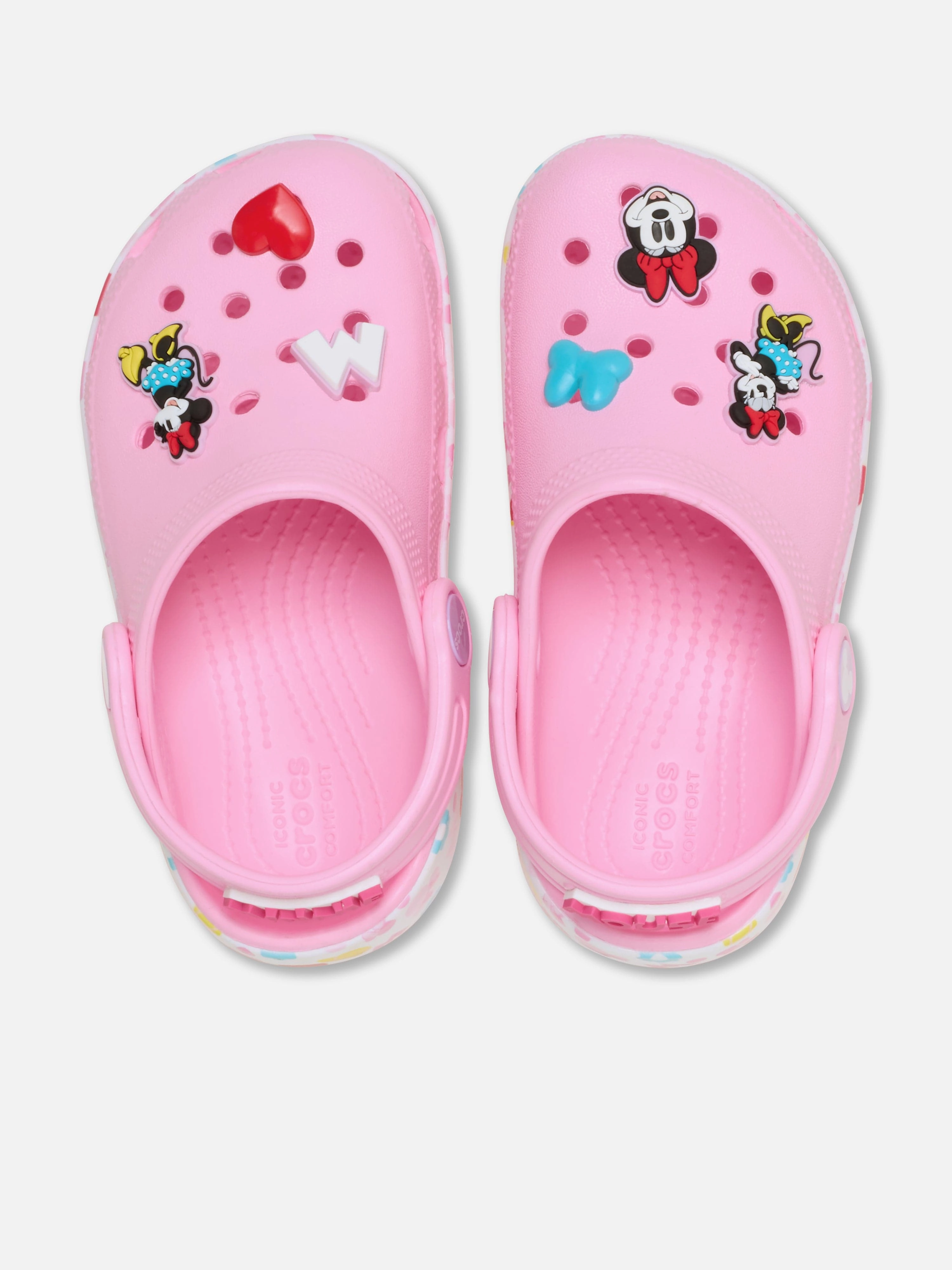 Green Travel Backpack, Key Holder, Classic Aesthetic Girls Mickey Friends Minnie Classic Clog in Pink