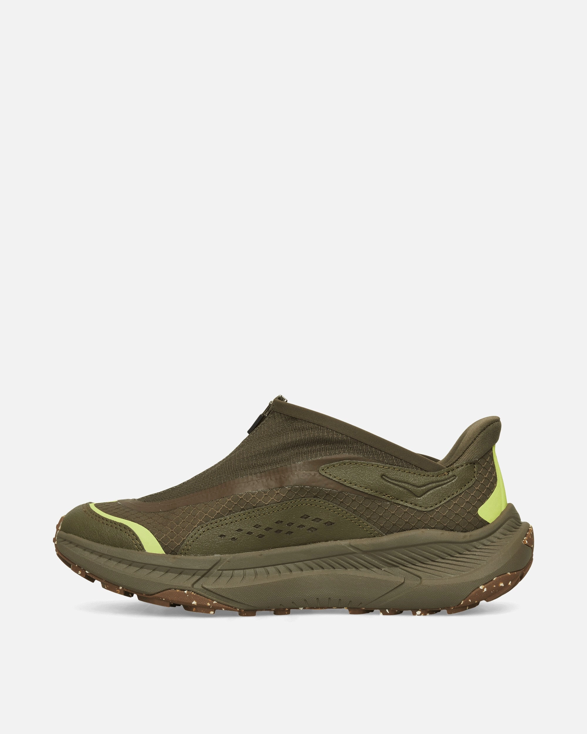 Quilted, Quilted Leather Clutch Project Transport Sneakers Deep Umber / Antique Olive