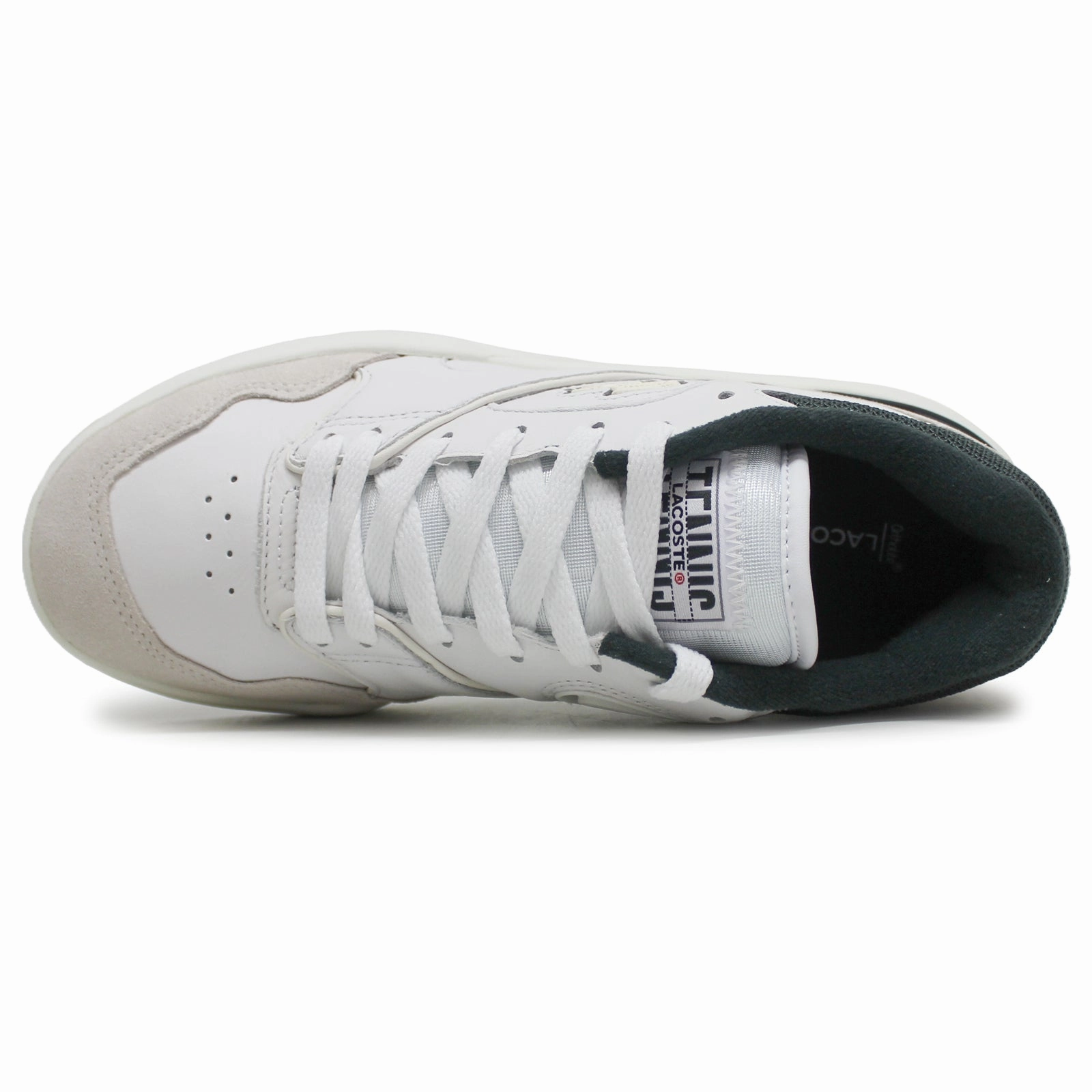 Lacoste Lineshot Leather Women's Comfort White Dark Green Trainers Elegant