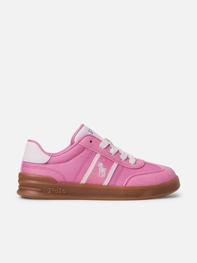 Father's Day offer Ralph Lauren Girls Heritage Court III T-Toe Trainers in Pink Quality Lifestyle Engineered To Perform, Raffia Woven Summer Bag, Textile