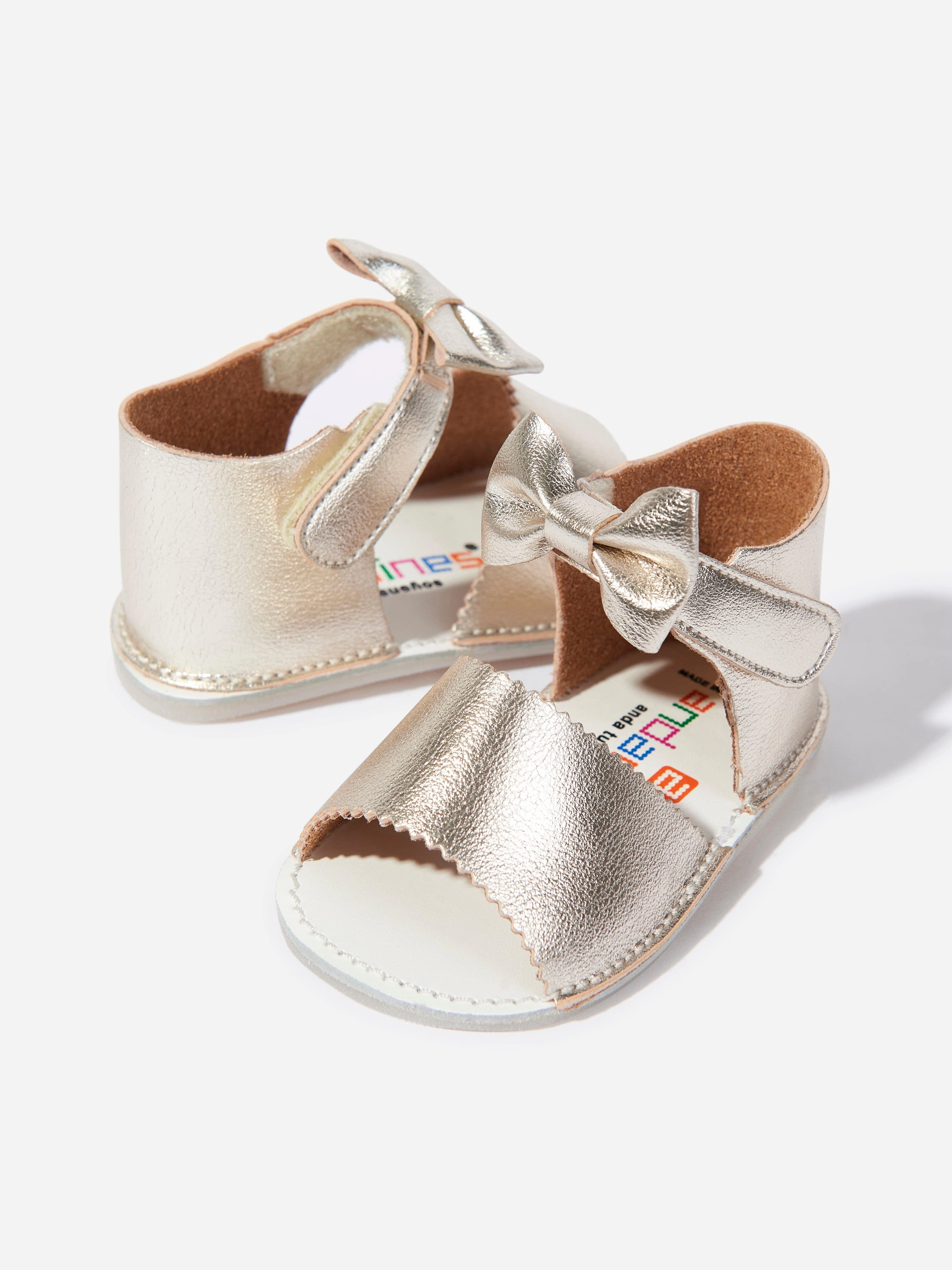 Perfect For You Andanines Baby Girls Bow Sandals in Gold Fast Pickup Ready