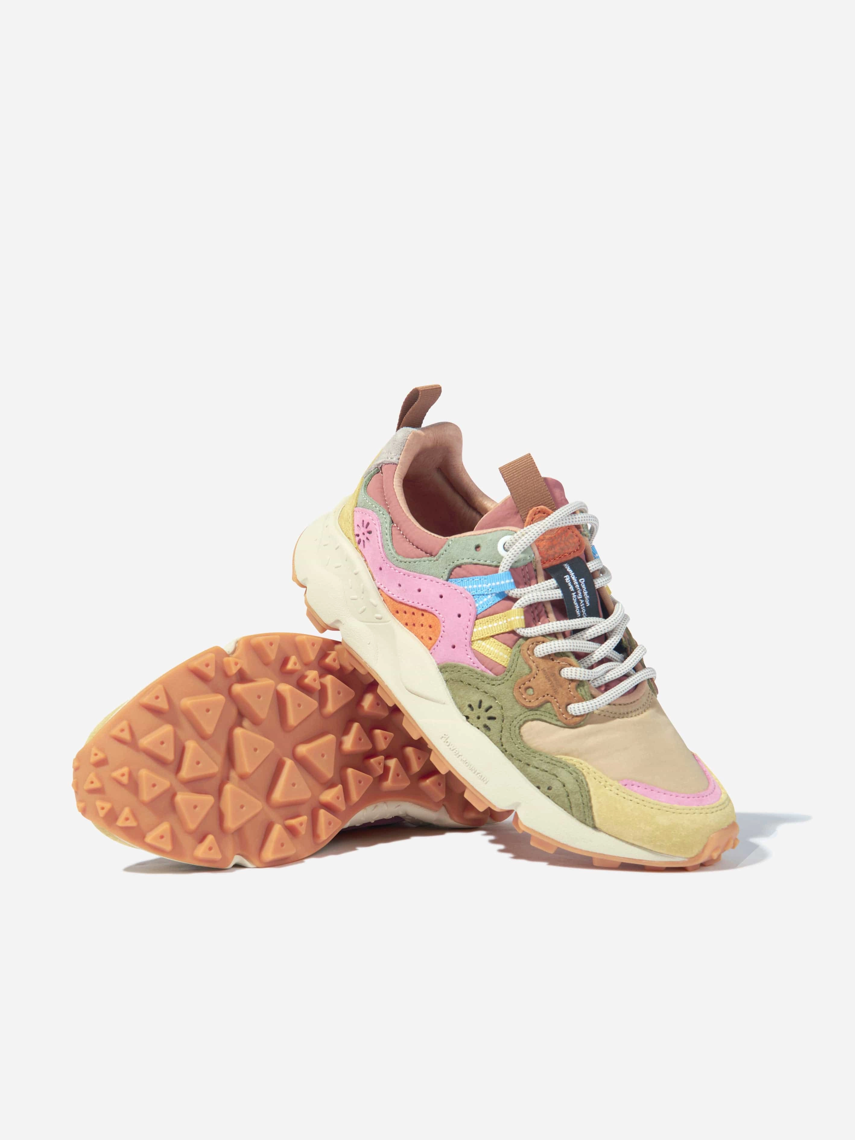 Soft Touch Feel Flower Mountain Kids Yamano 3 Trainers in Multicolour