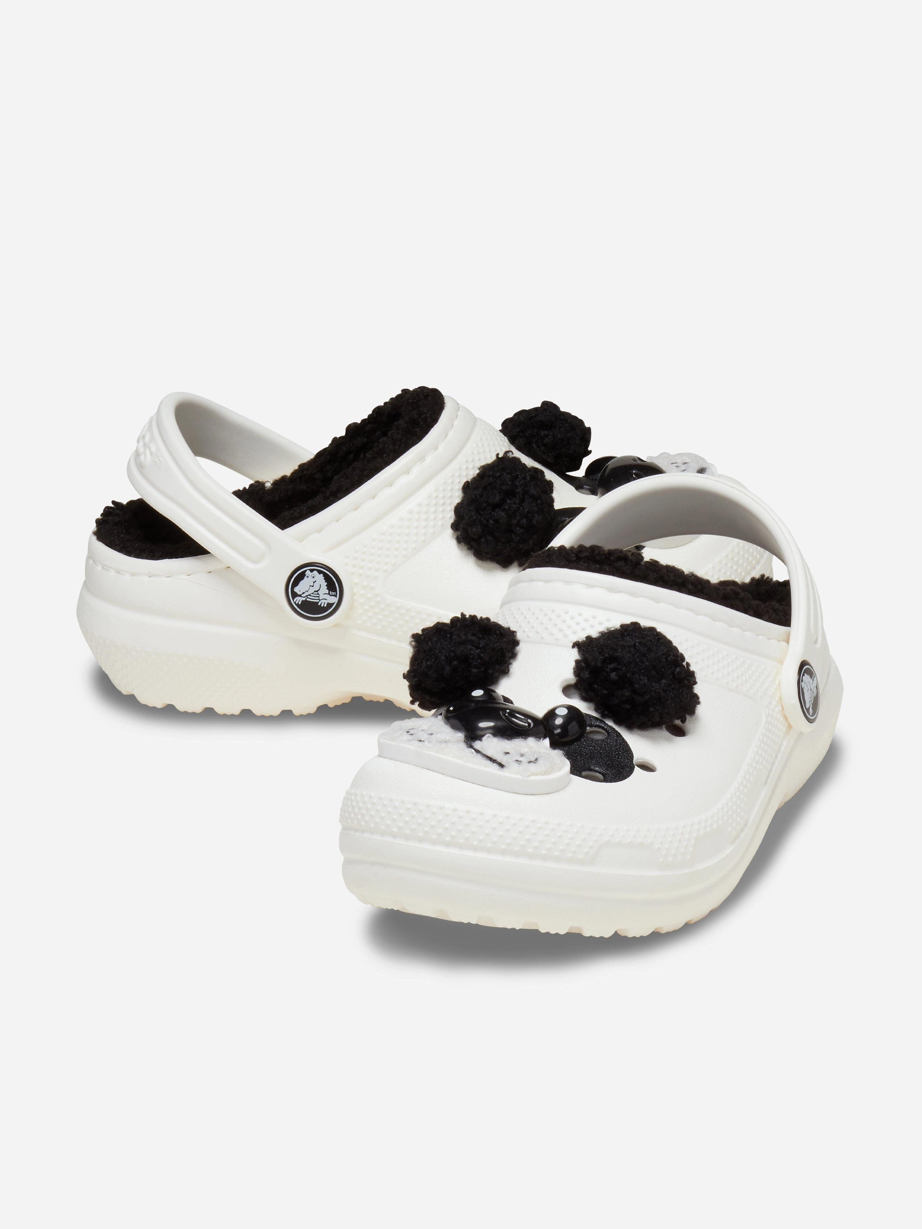 Crocs Kids Classic I Am Panda Bear Clog in White Why Wait? Own It, Hardware Detail