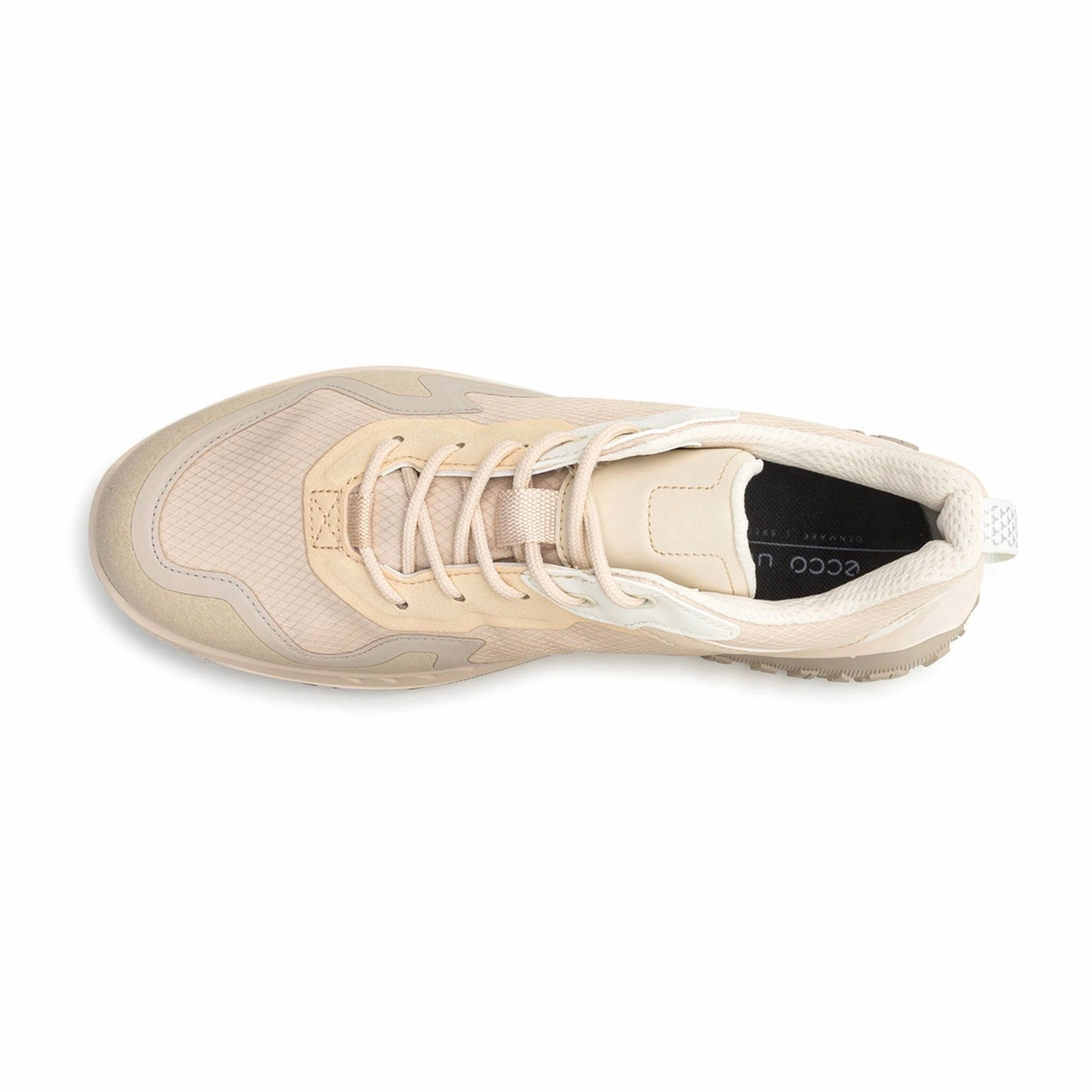 Soft Touch Feel Ecco ULT-TRN Synthetic Textile Women's Outdoor Gravel Limestone Shadow White Trainers