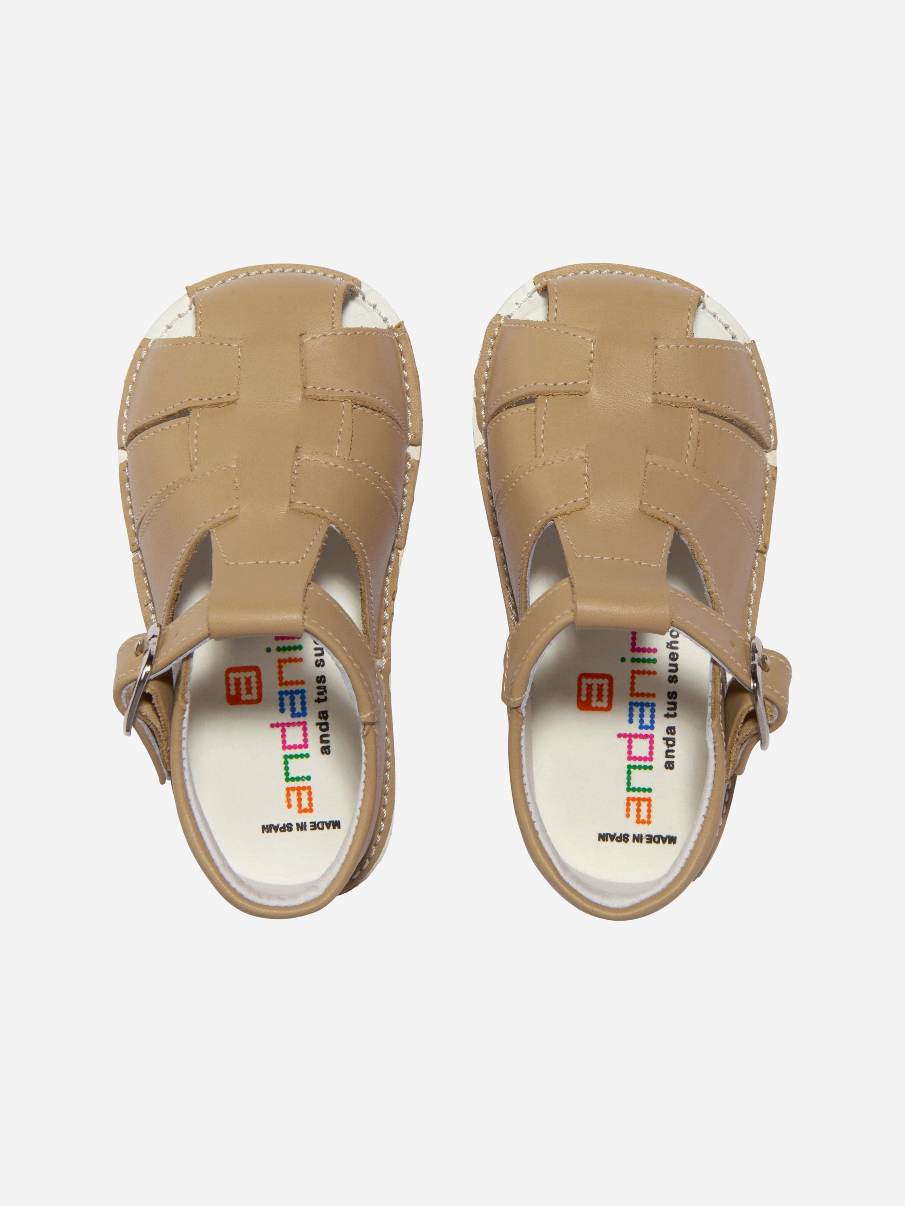 Andanines Baby Buckle Strap Sandals in Brown Only A Few Left