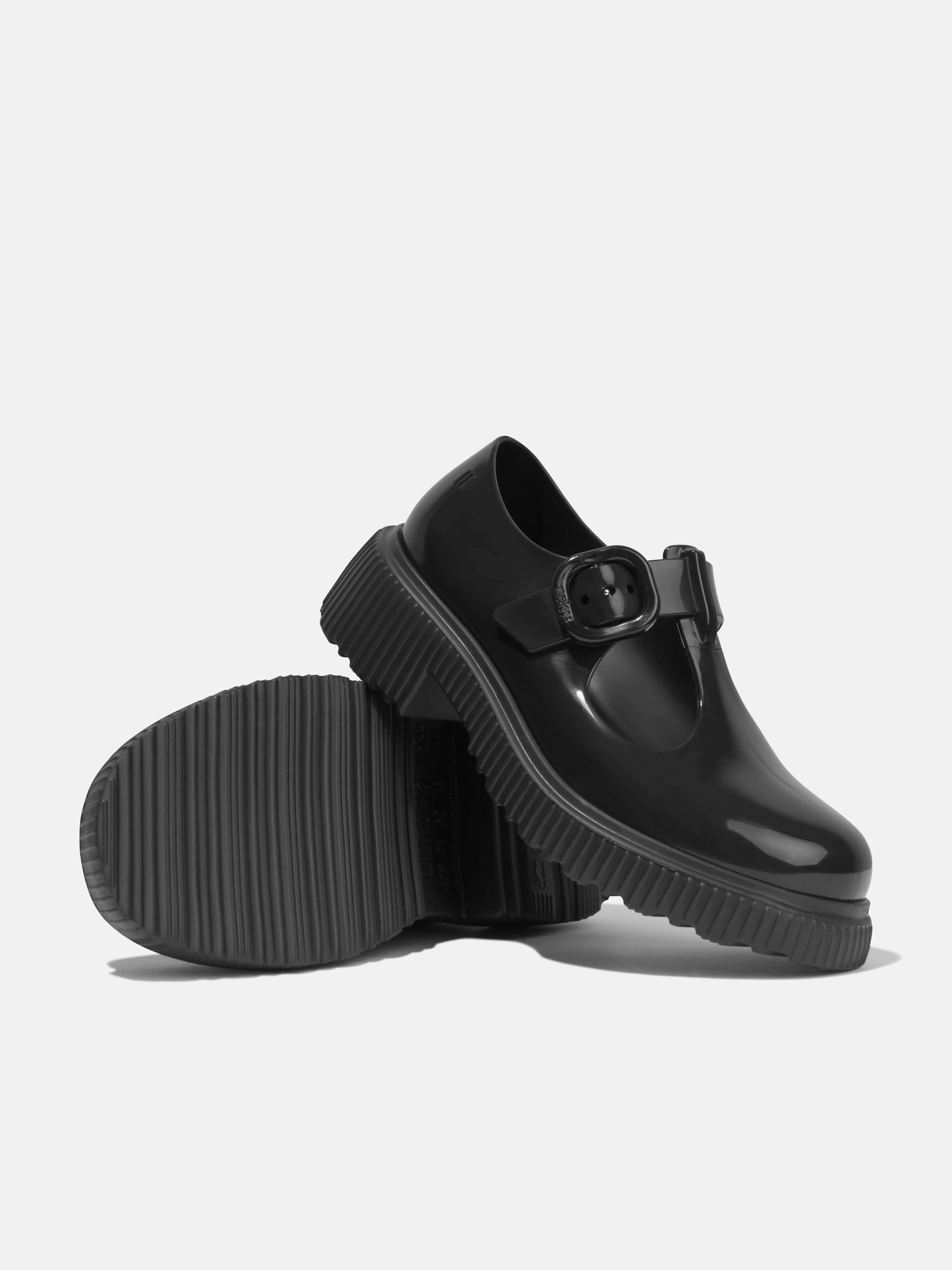From Desk To Dinner Mini Melissa Girls Jackie T-Bar Jelly Shoes in Black Exclusive Drop