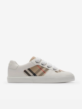 Tap To View Flexible offer Burberry Kids Noah Check Strap Trainers in White Top-Quality