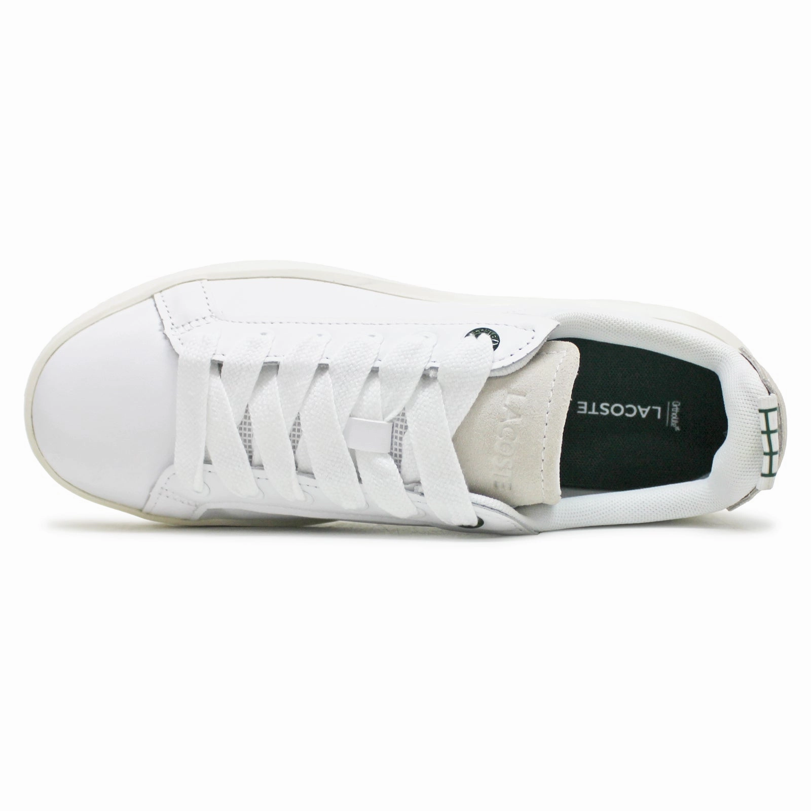 Ultra-Soft Texture Lacoste Carnaby Platform Leather Women's Comfort White Off White Trainers
