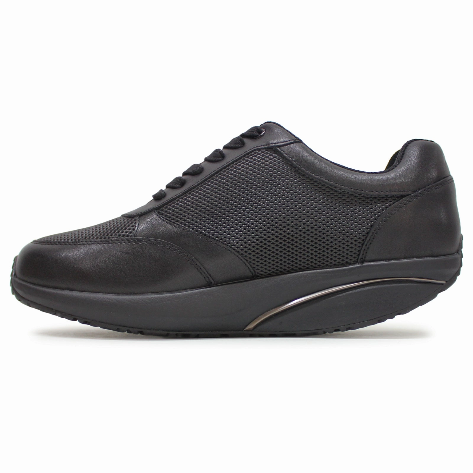 Adjustable Strap MBT Nafasi 5 Nappa Leather Women's Comfort Black Black Trainers