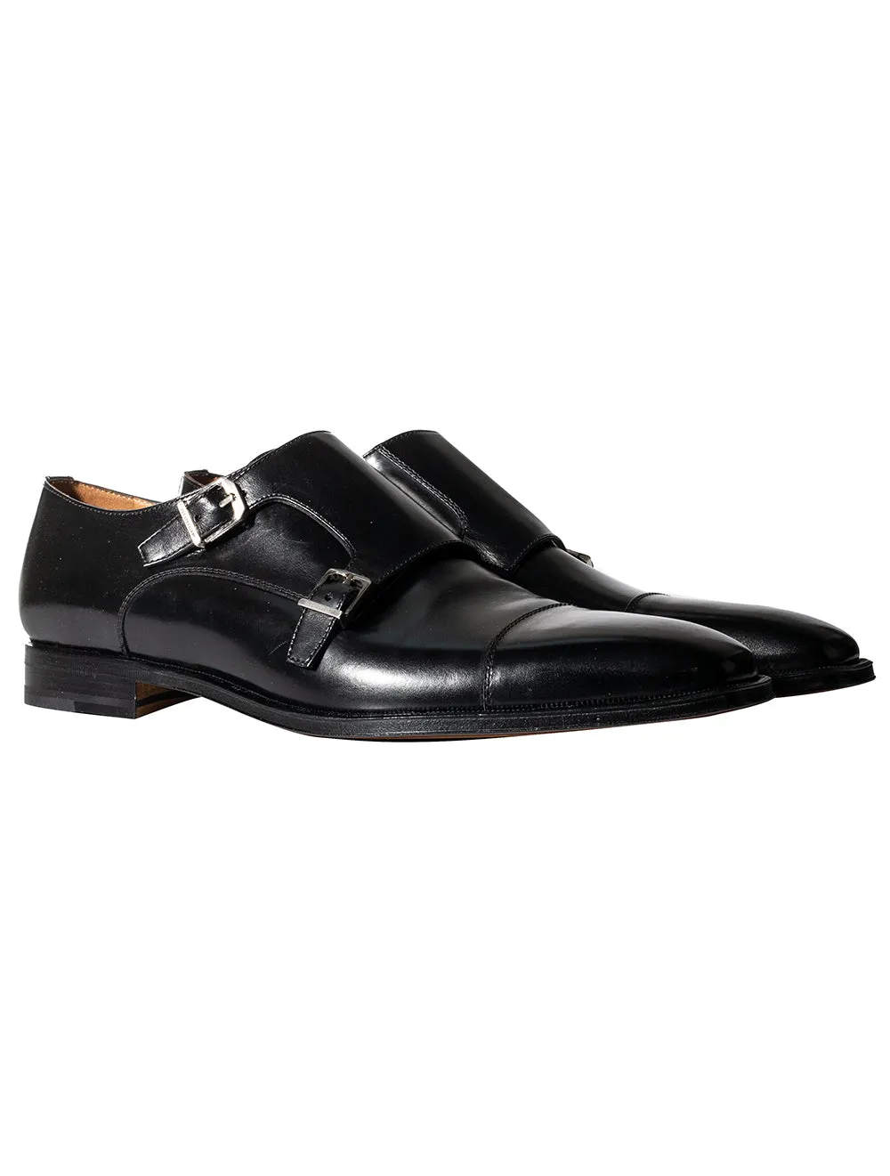 Genova Double Monk Shoe Black