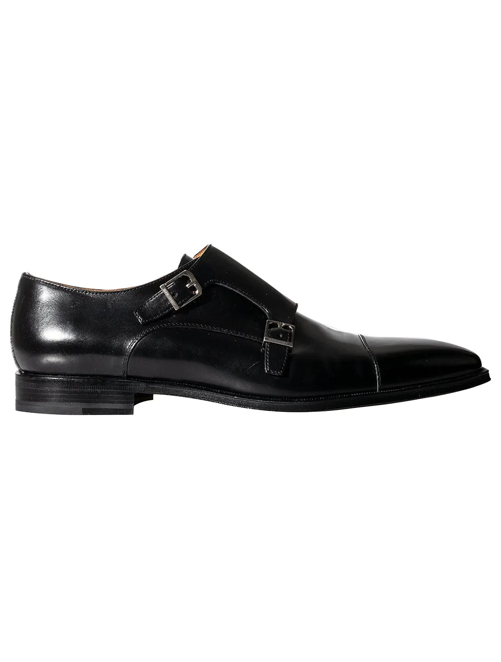 Genova Double Monk Shoe Black