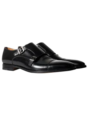 Genova Double Monk Shoe Black