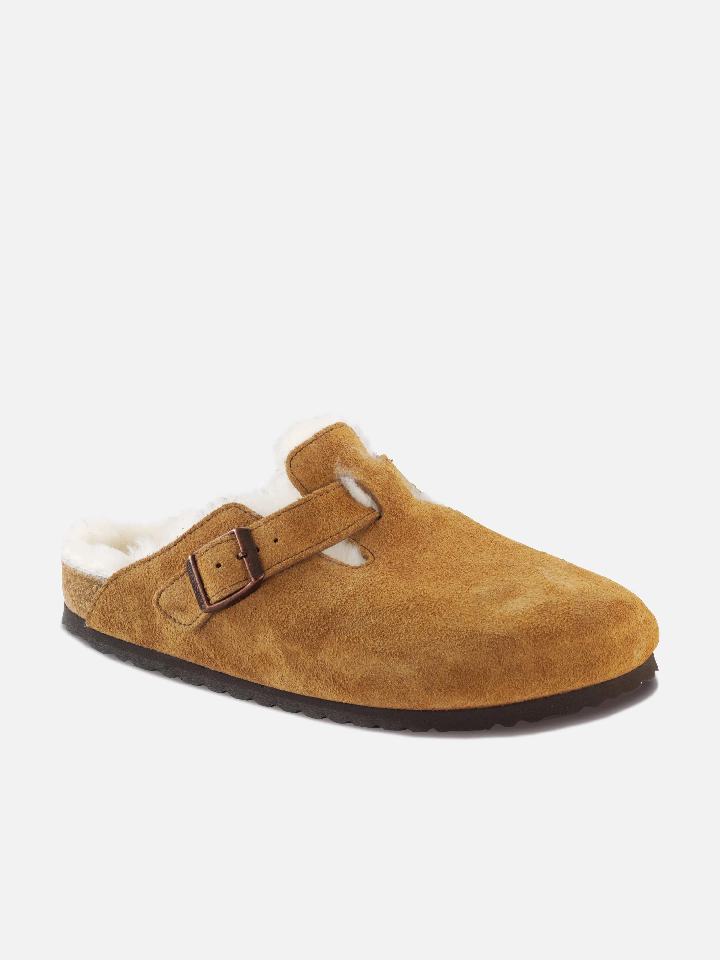 BIRKENSTOCK Boston Shearling Suede Clogs in Brown Limited Time Offer, Curated Just For You, Top Seller This Week
