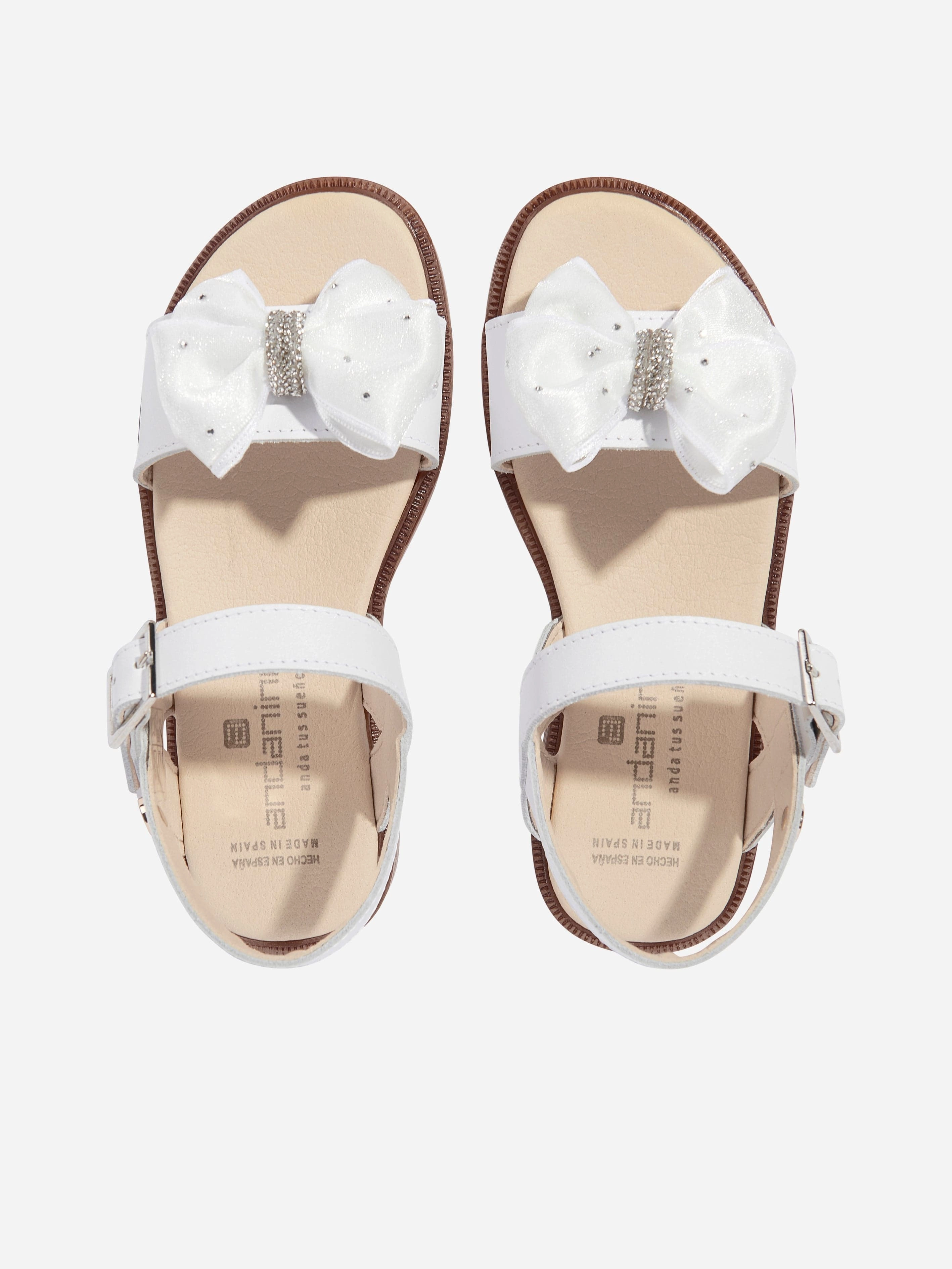 Weather-Resistant, Smart Looks, The Smart Buy Andanines Girls Bow Sandals in White