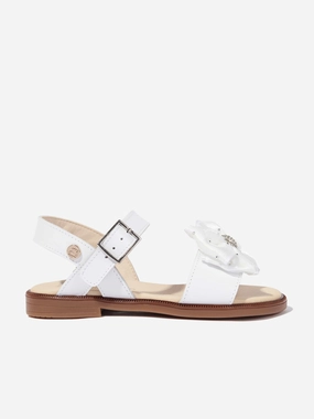 Your Perfect Fit Gift card promotion Andanines Girls Bow Sandals in White Anniversary sale Smart & Affordable