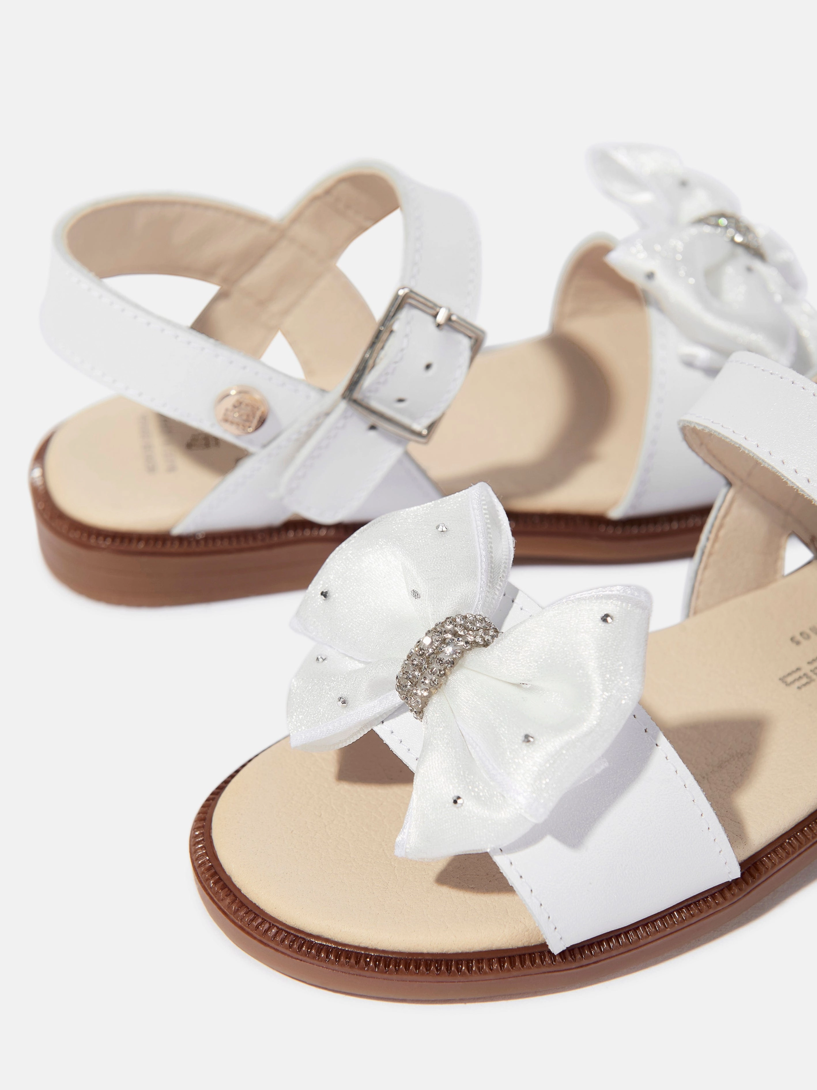 Waterproof Travel Backpack, Perfect For All Seasons Andanines Girls Bow Sandals in White