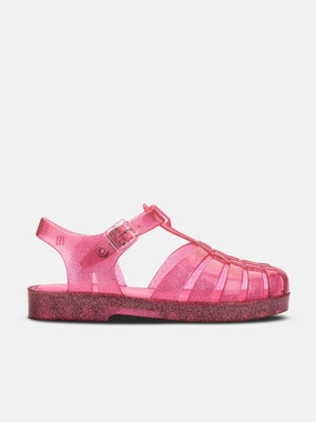 Your Ideal Choice, Trusted By Thousands Gifting Curated Mini Melissa Girls Possession Shiny Sandals in Pink Small batch discount