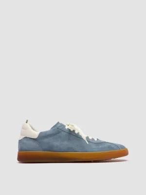 HALO 001 - Light Blue Leather and Suede Sneakers