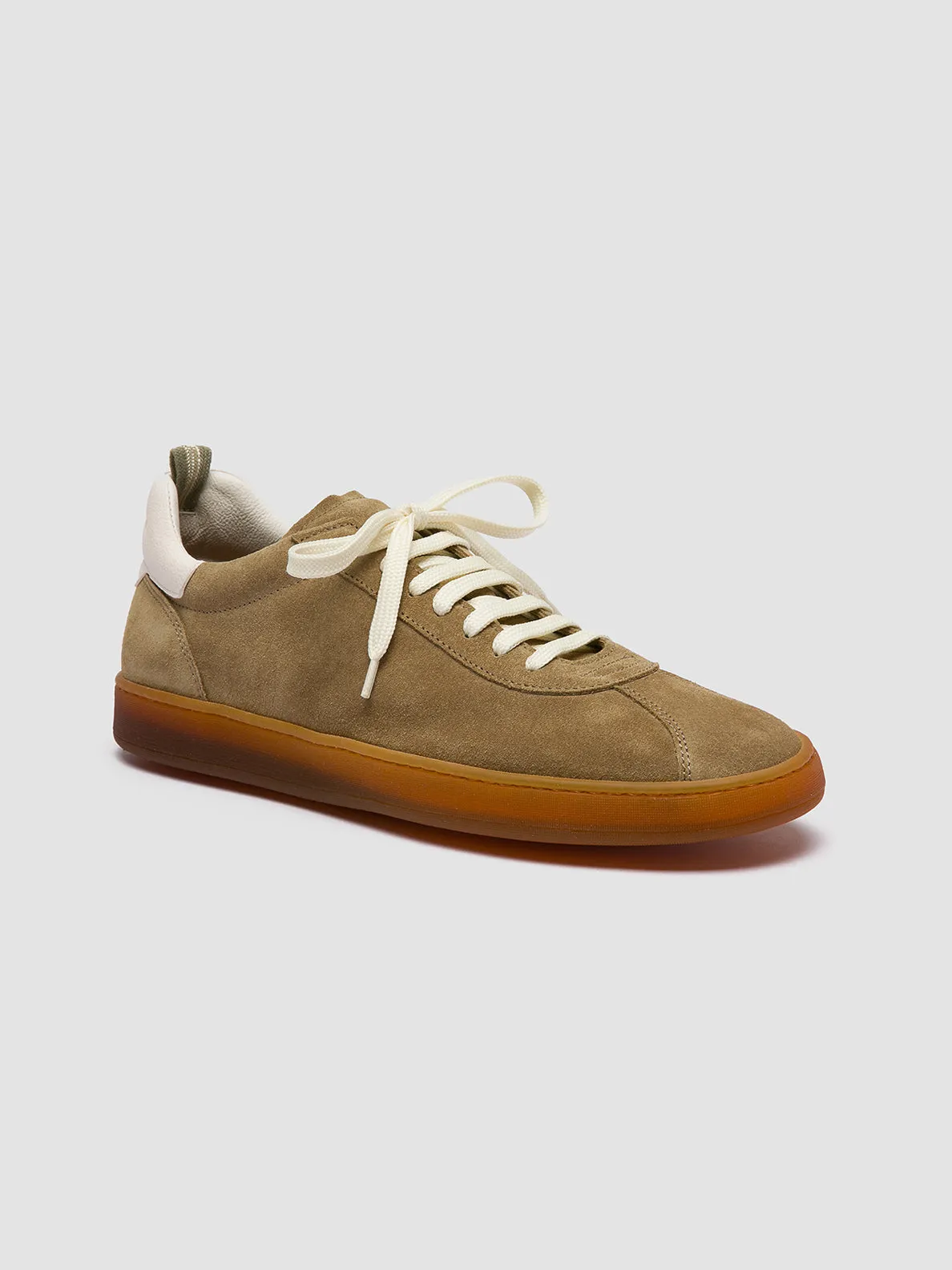 HALO 001 - Light Brown Leather and Suede Sneakers