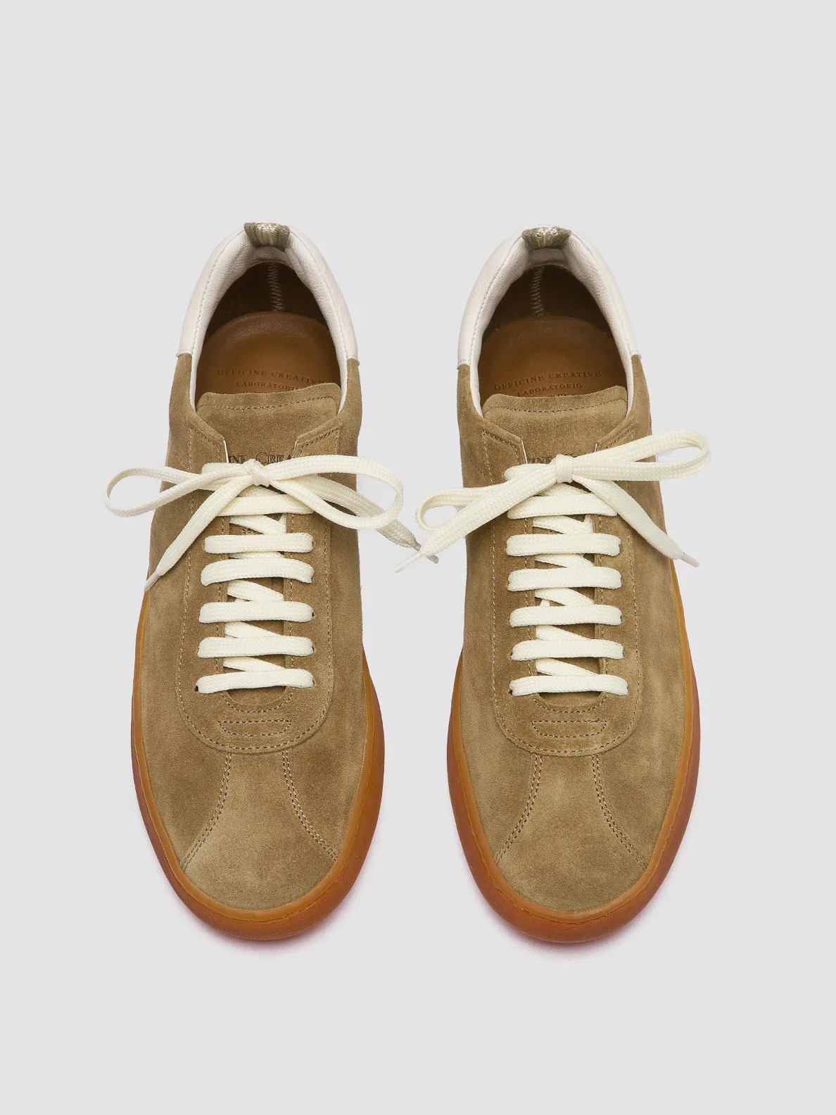 HALO 001 - Light Brown Leather and Suede Sneakers