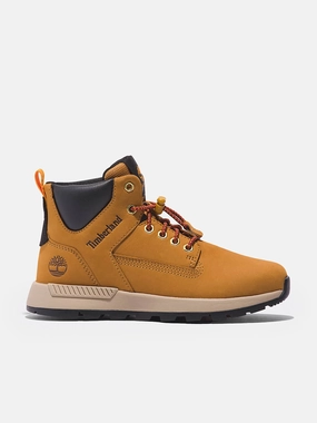 Click. Shop. Done. Handpicked Goodies Timberland Boys Mid Lace-Up Trainers in Beige Fast Handling