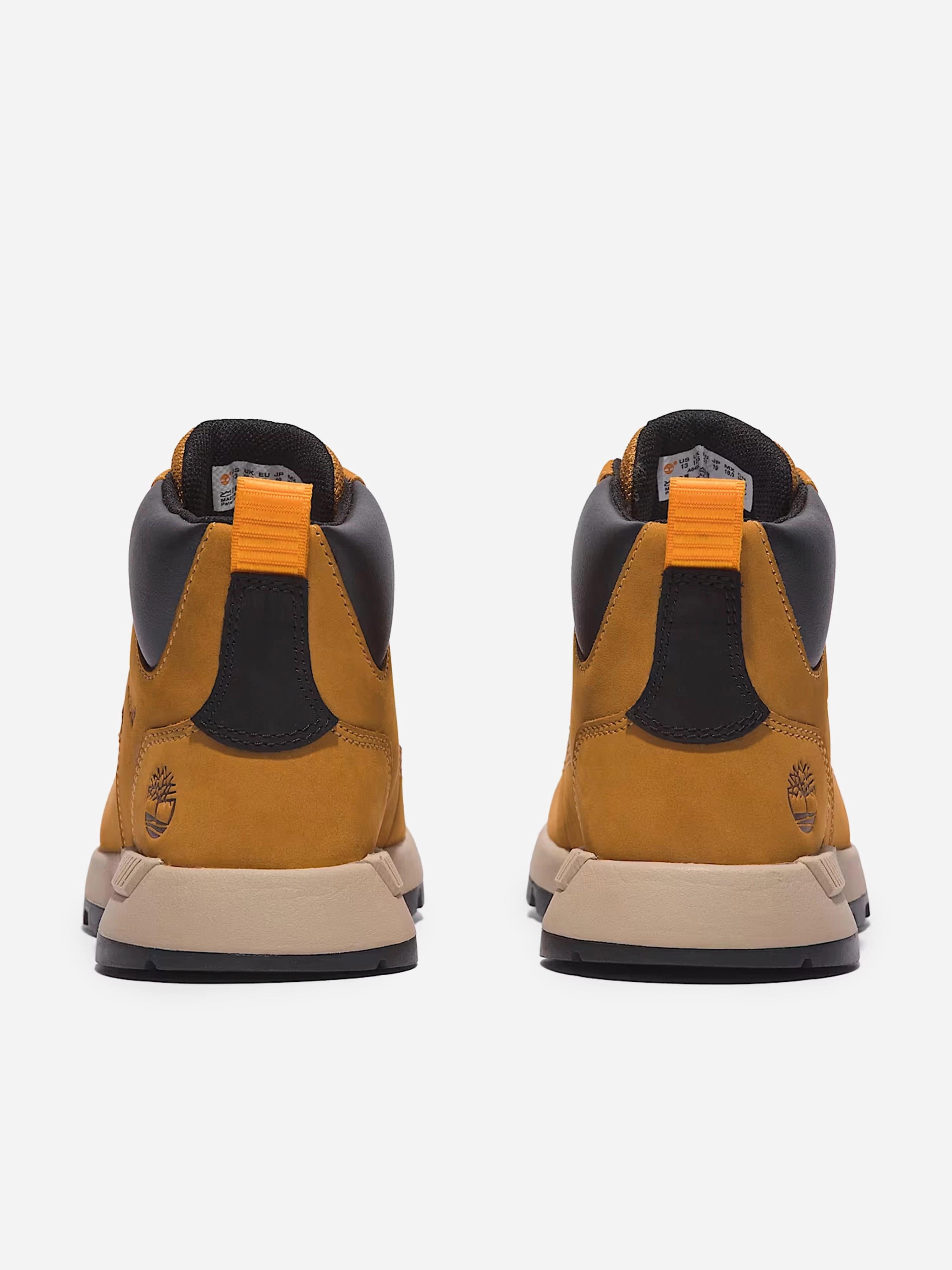 Trolley Sleeve Timberland Boys Mid Lace-Up Trainers in Beige